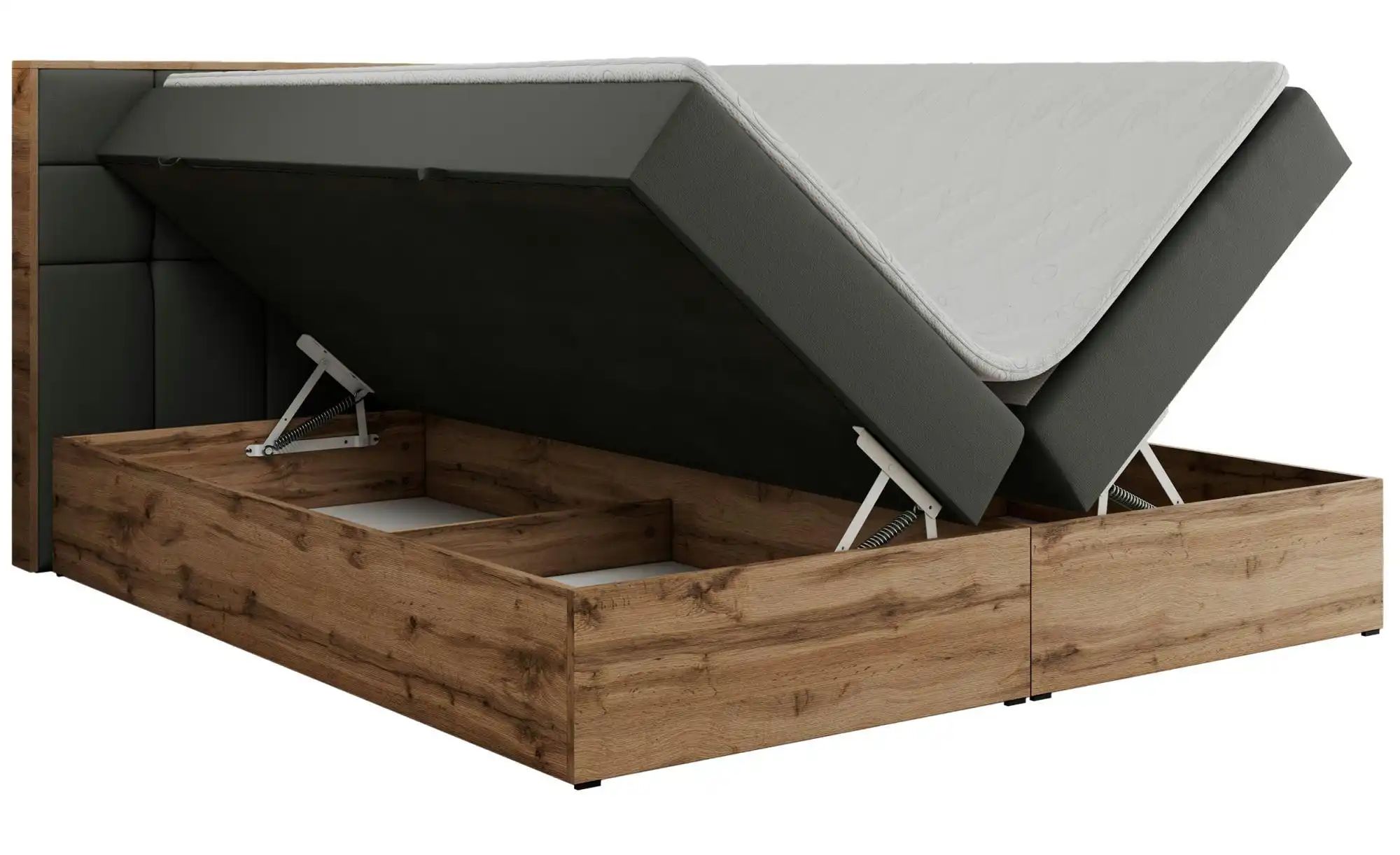 Thumbnail - Boxbett mit Bettkasten Albero 1 ¦ grau ¦ Maße (cm): B: 128 H: 104 Betten > Komfortbetten - Höffner