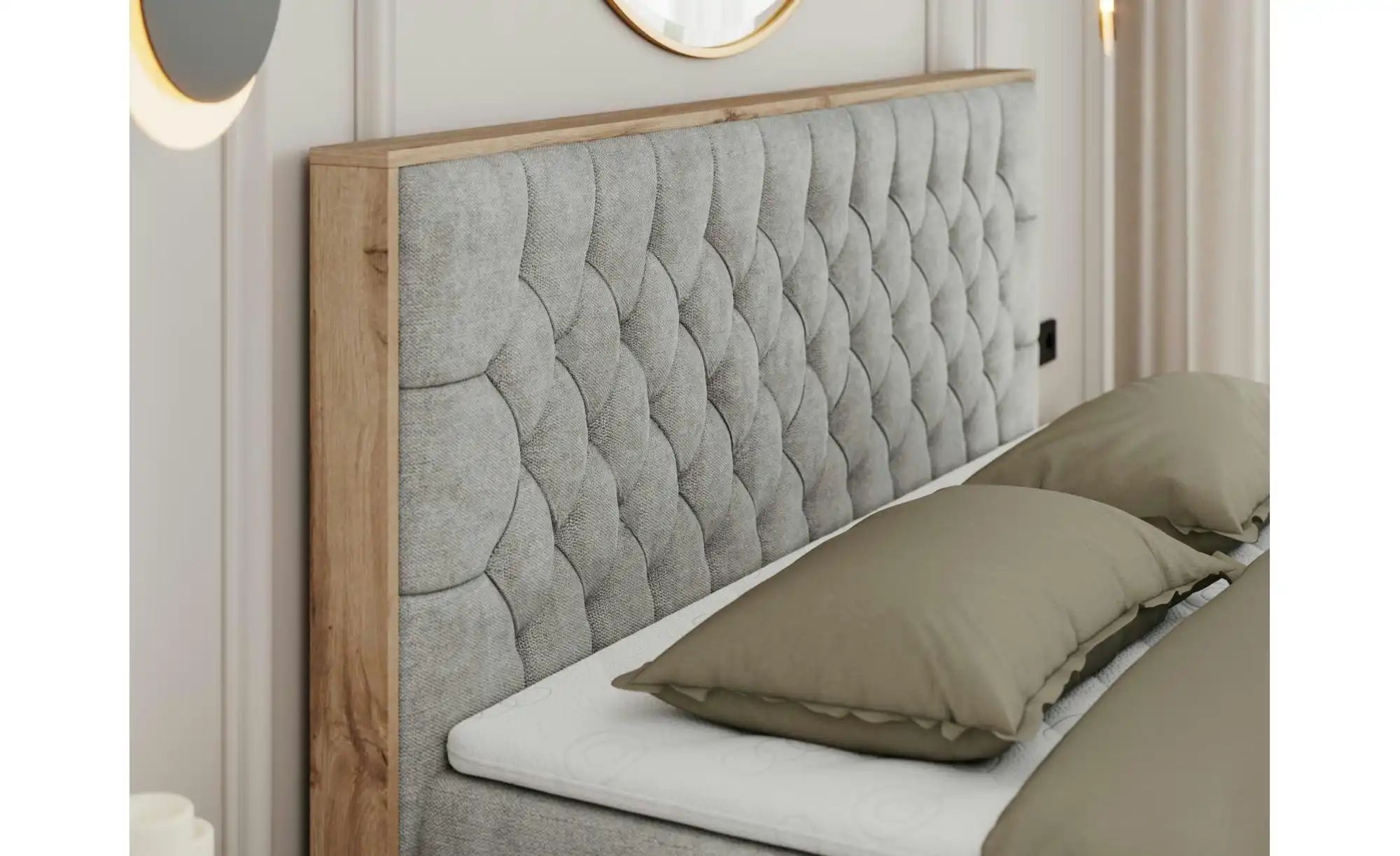 Thumbnail - Boxbett mit Bettkasten Amore ¦ grau ¦ Maße (cm): B: 188 H: 115 Betten > Komfortbetten - Höffner