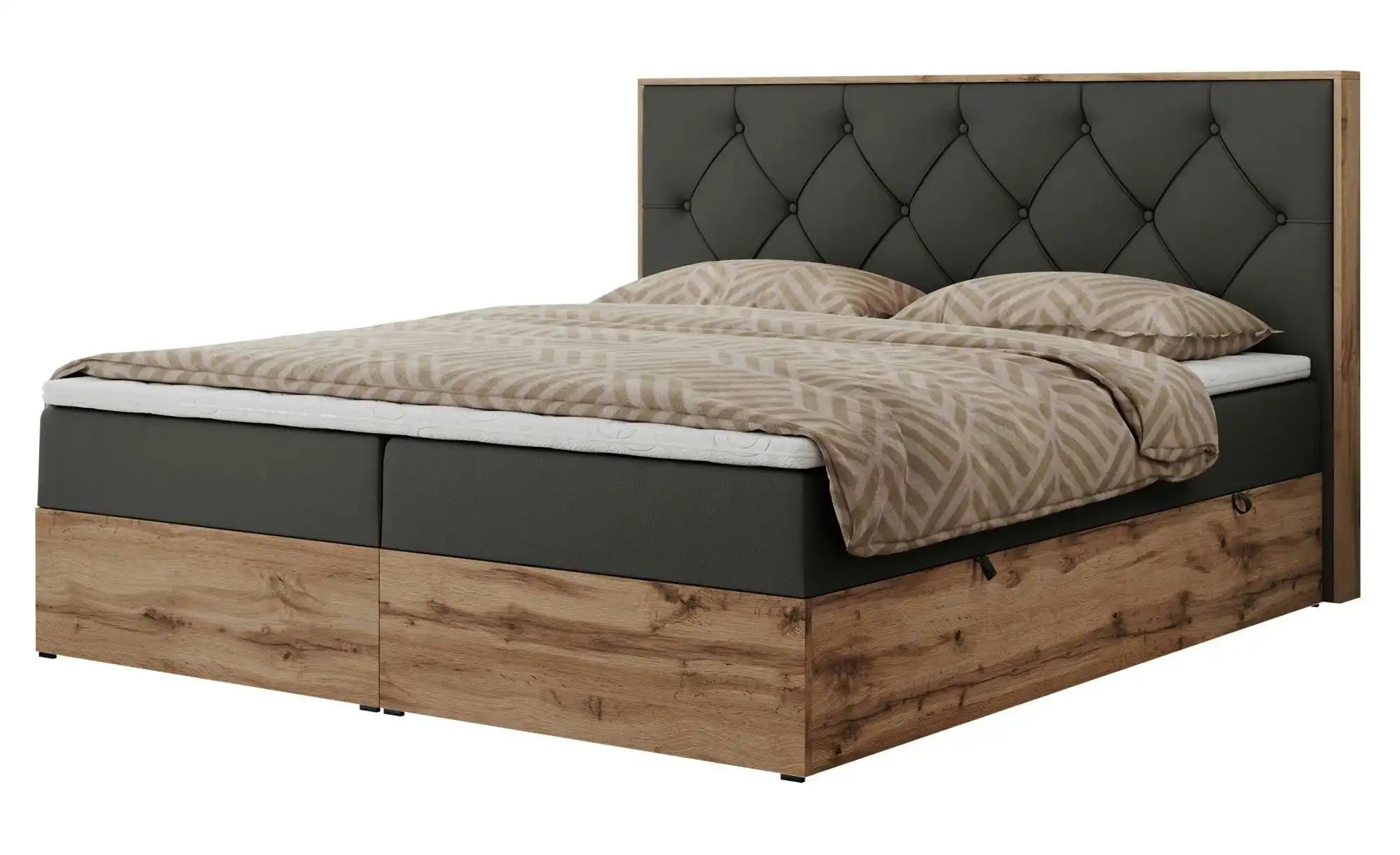 Boxbett mit Bettkasten Veneto ¦ grau ¦ Maße (cm): B: 208 H: 115 Betten > Ko günstig online kaufen