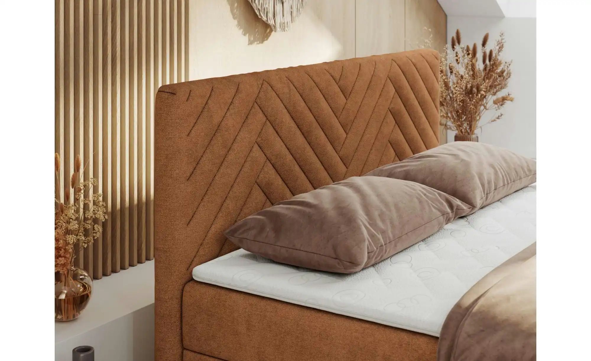 Thumbnail - Boxbett mit Bettkasten Paris Duo ¦ orange ¦ Maße (cm): B: 141 H: 110 Betten > Komfortbetten - Höffner