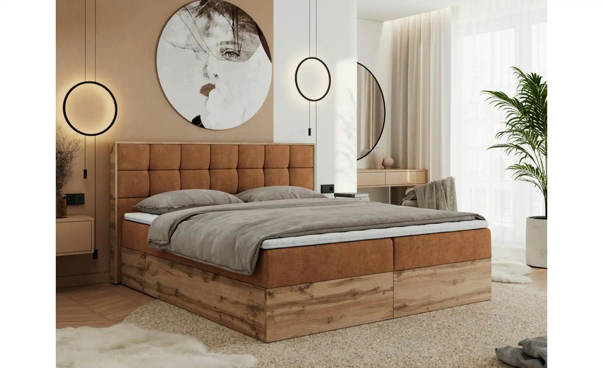 Boxbett mit Bettkasten Albero 1 ¦ orange ¦ Maße (cm): B: 208 H: 104 Betten günstig online kaufen