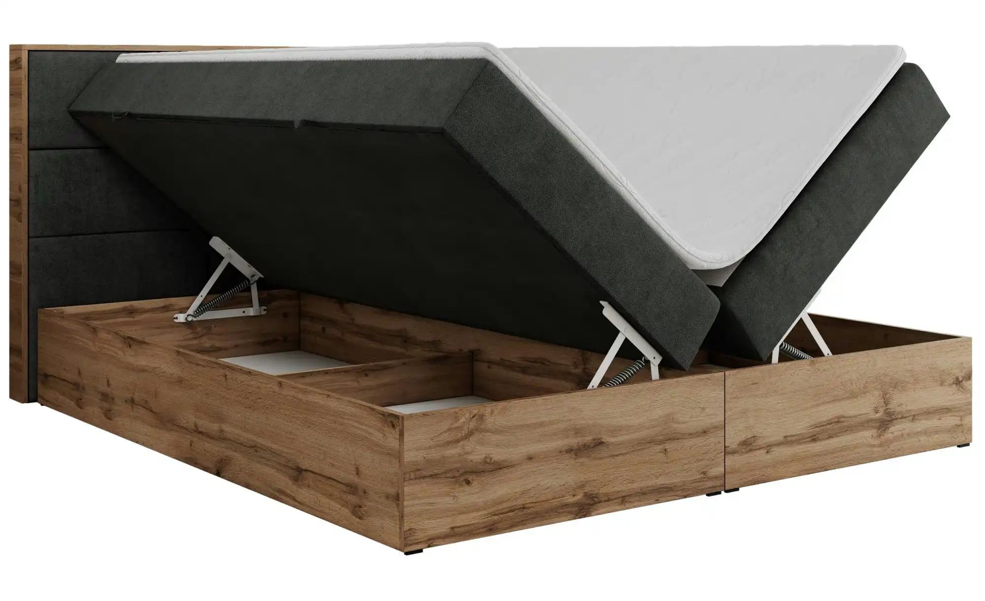 Boxbett mit Bettkasten Albero 2 ¦ grau ¦ Maße (cm): B: 128 H: 104 Betten > günstig online kaufen