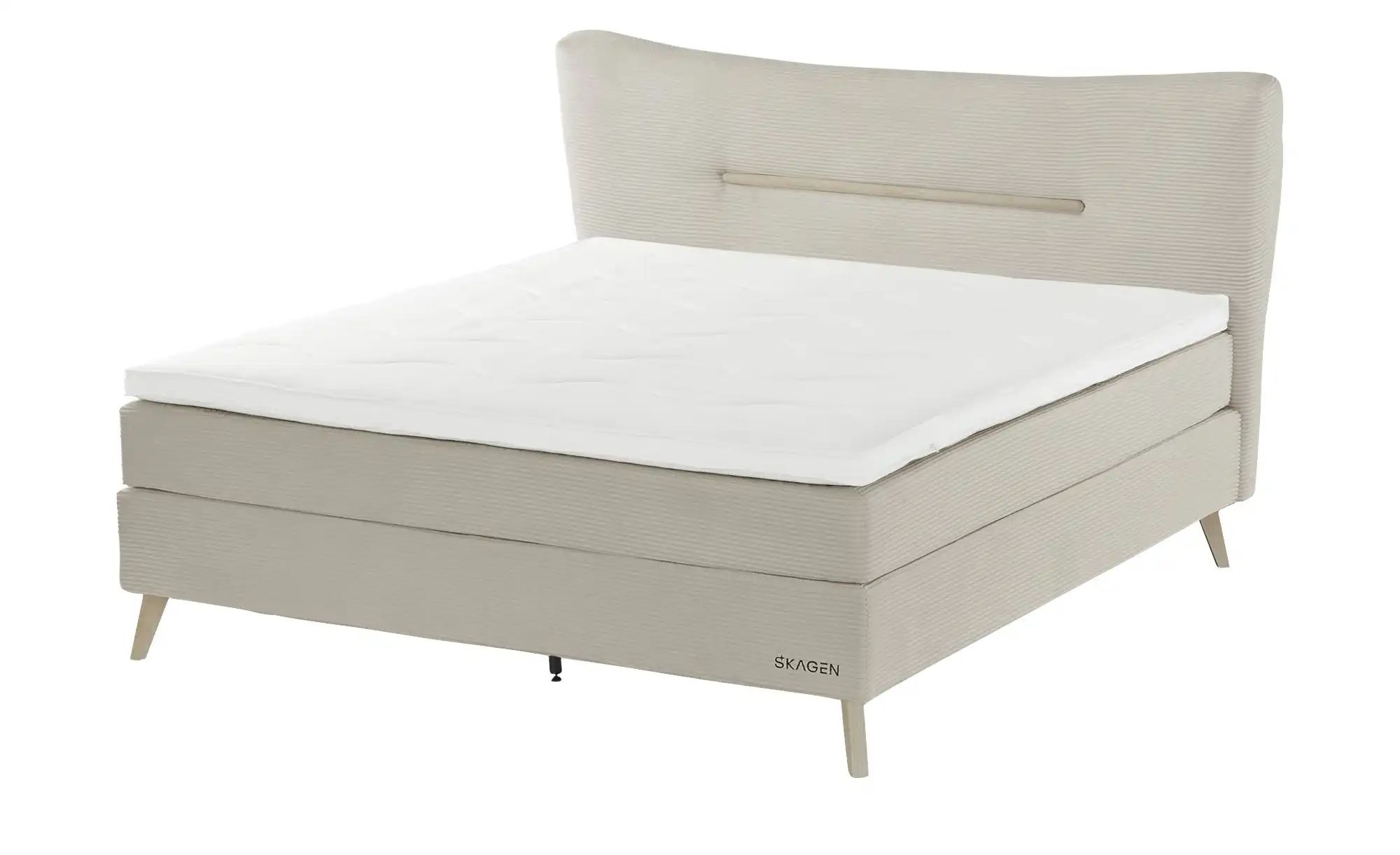 SKAGEN STUDIO Boxspringbett  Vestre ¦ beige ¦ Maße (cm): B: 194 H: 123 Bett günstig online kaufen