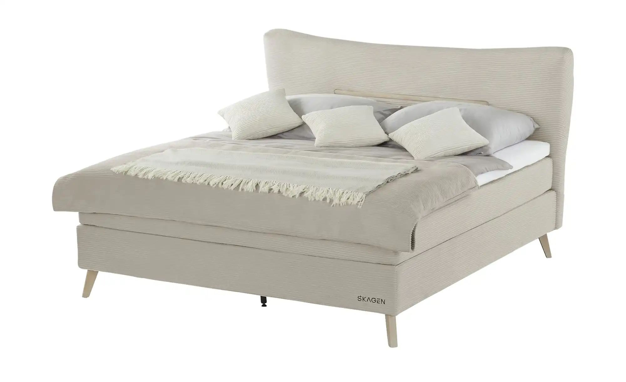 SKAGEN STUDIO Boxspringbett  Vestre ¦ beige ¦ Maße (cm): B: 194 H: 123 Bett günstig online kaufen