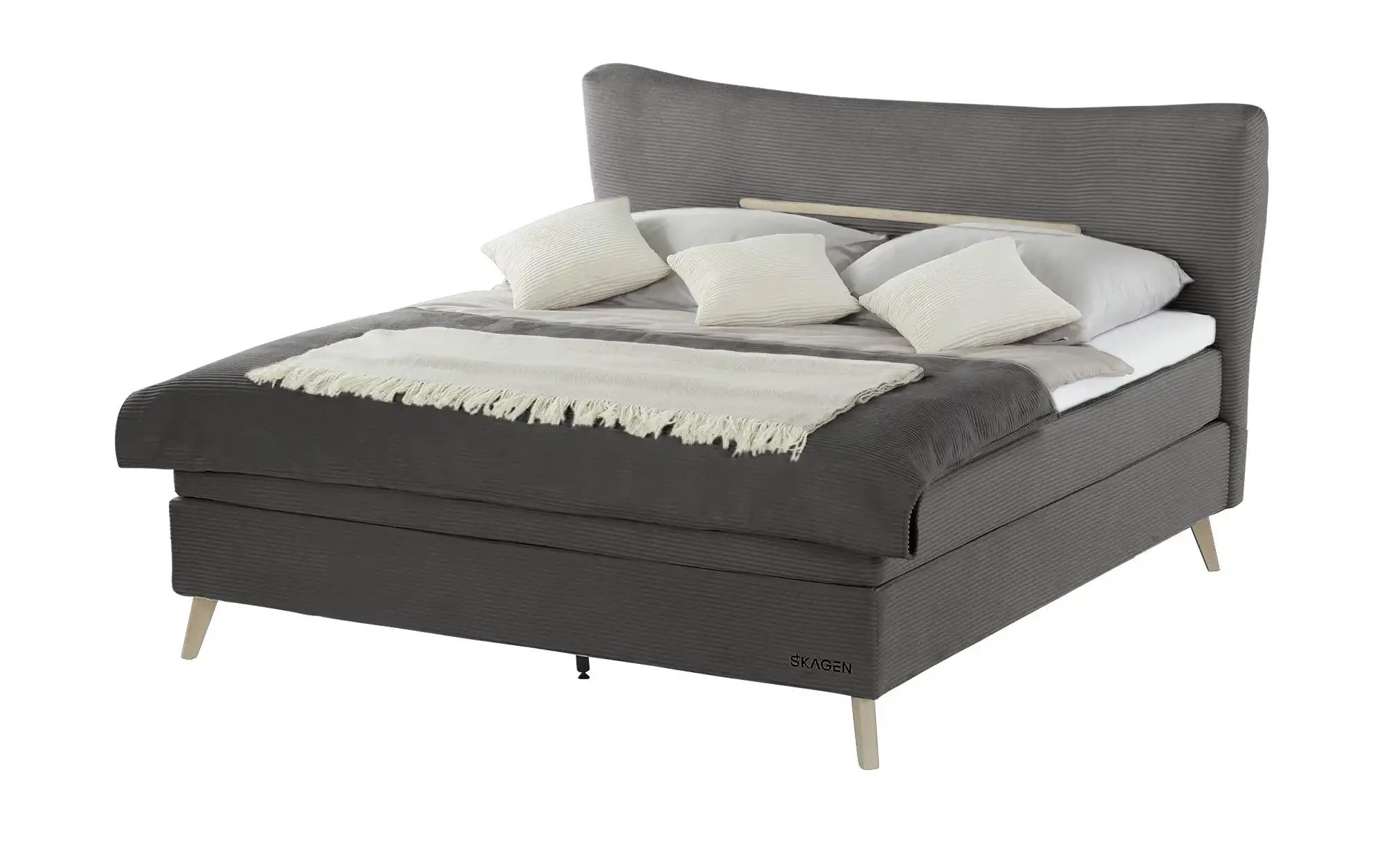 SKAGEN STUDIO Boxspringbett  Vestre ¦ grau ¦ Maße (cm): B: 174 H: 123 Bette günstig online kaufen