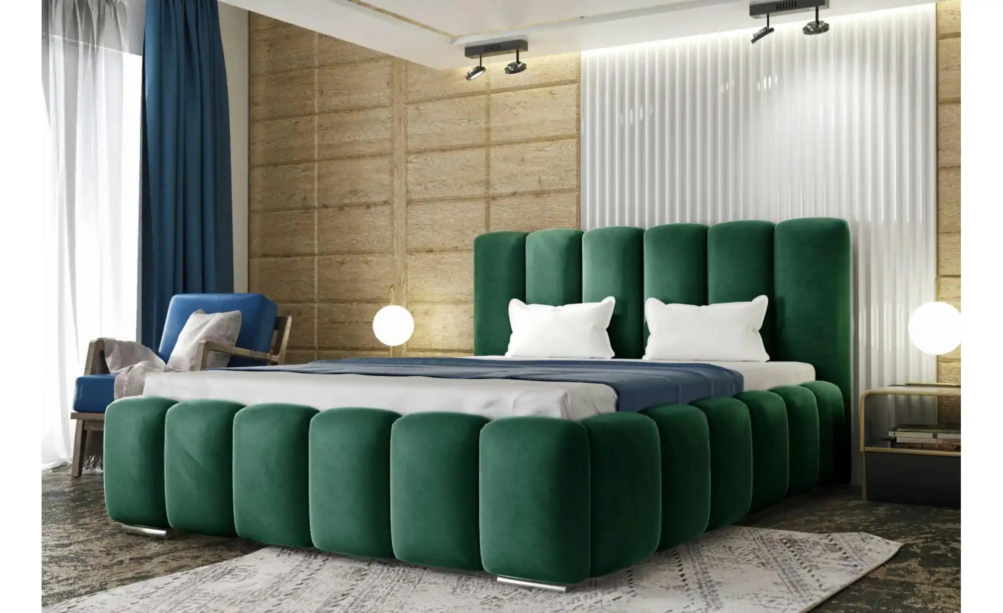 Polsterbett  Baron ¦ grün ¦ Maße (cm): B: 200 H: 112 Betten > Polsterbetten günstig online kaufen