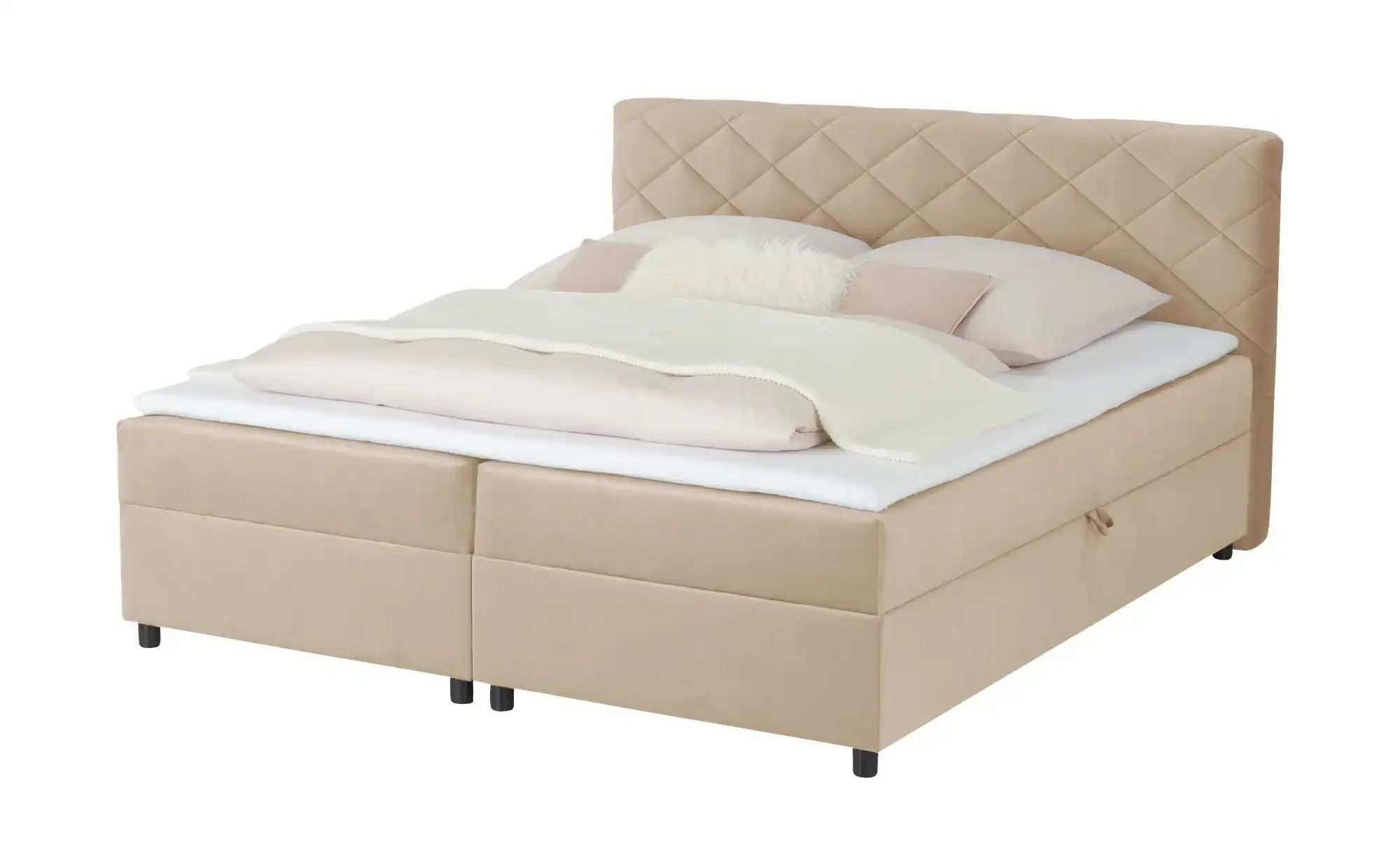 Boxbett mit Bettkasten Vegas II ¦ beige ¦ Maße (cm): B: 166 H: 104 Betten > günstig online kaufen