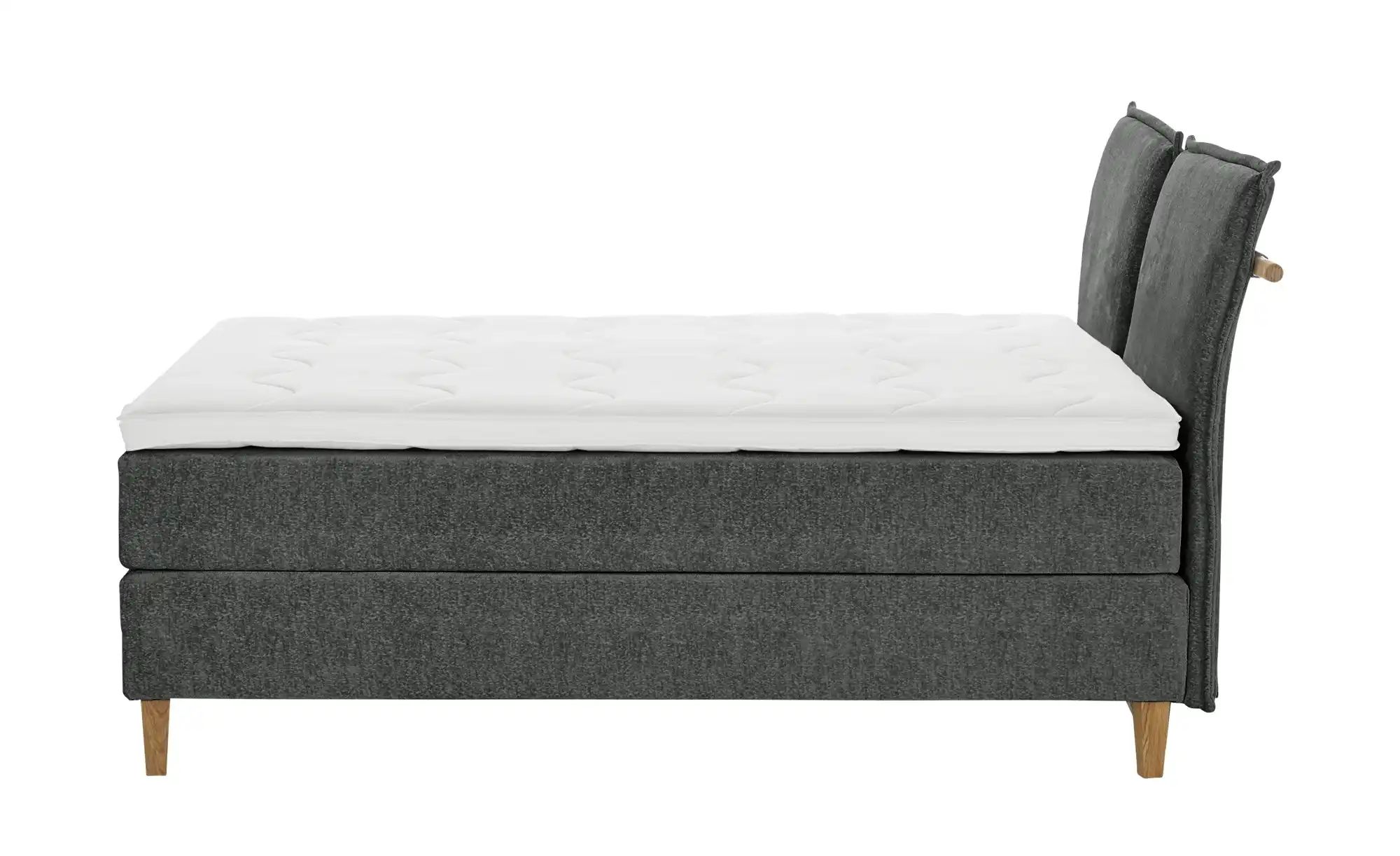 SKAGEN STUDIO Boxspringbett  Voodie ¦ grau ¦ Maße (cm): B: 182 H: 107 Bette günstig online kaufen