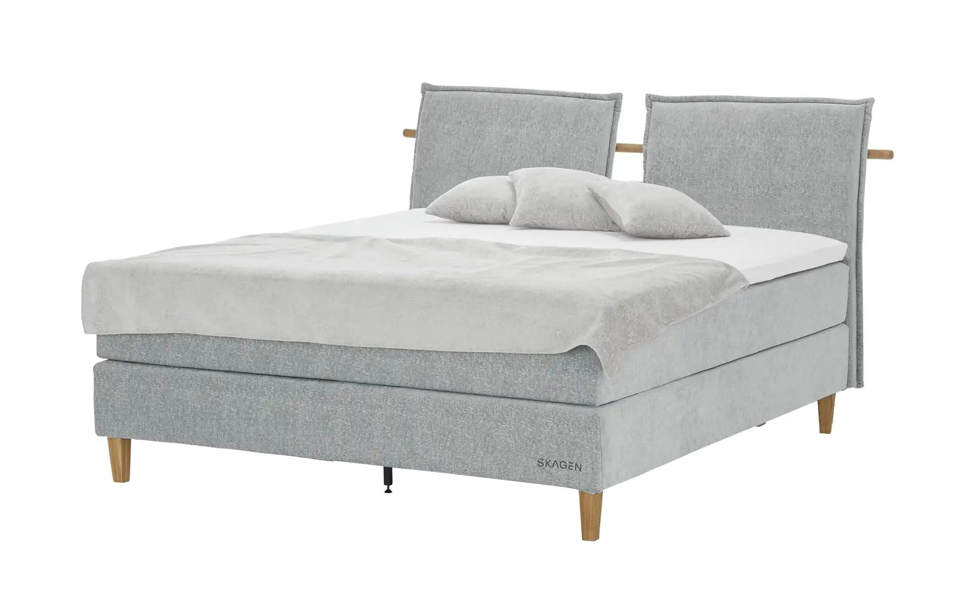 SKAGEN STUDIO Boxspringbett  Voodie ¦ grau ¦ Maße (cm): B: 182 H: 107 Bette günstig online kaufen