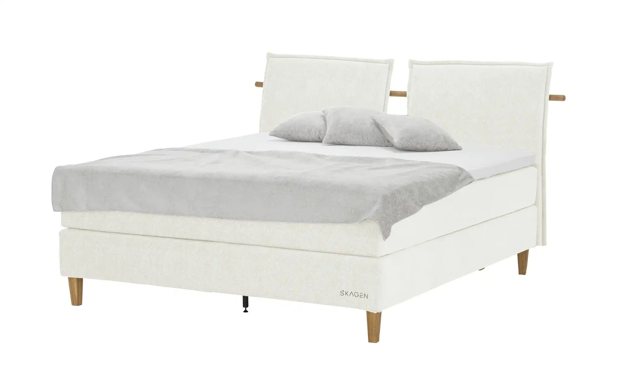 SKAGEN STUDIO Boxspringbett  Voodie ¦ creme ¦ Maße (cm): B: 182 H: 107 Bett günstig online kaufen
