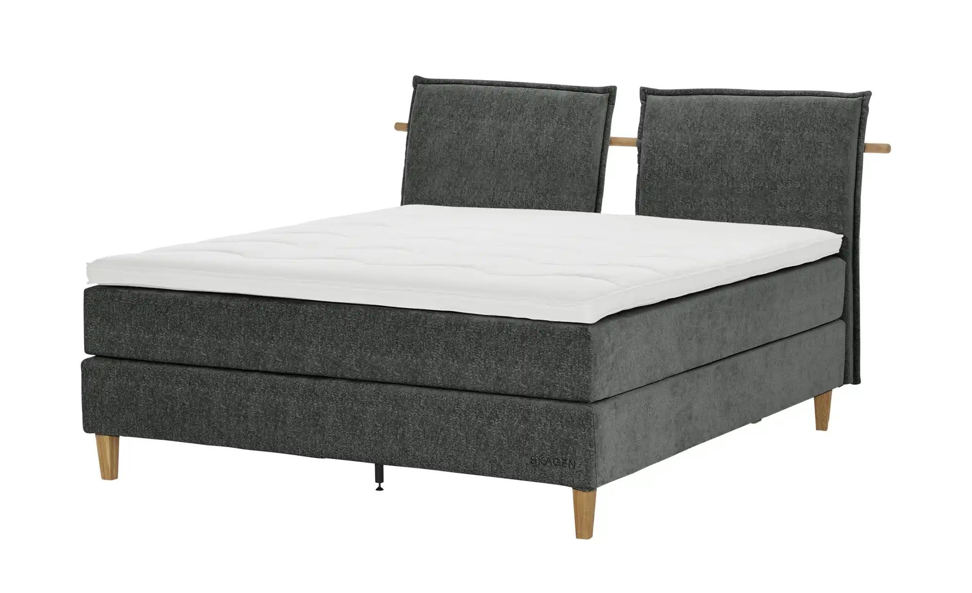 SKAGEN STUDIO Boxspringbett  Voodie ¦ grau ¦ Maße (cm): B: 202 H: 107 Bette günstig online kaufen