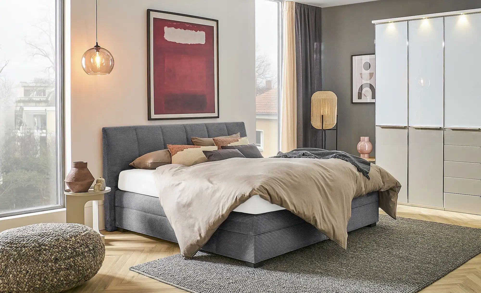 Thumbnail - vanDoorn Boxspringbett mit Bettkasten Chiara 2.0 ¦ grau ¦ Maße (cm): B: 172 H: 107 Betten > Boxspringbetten - Höffner