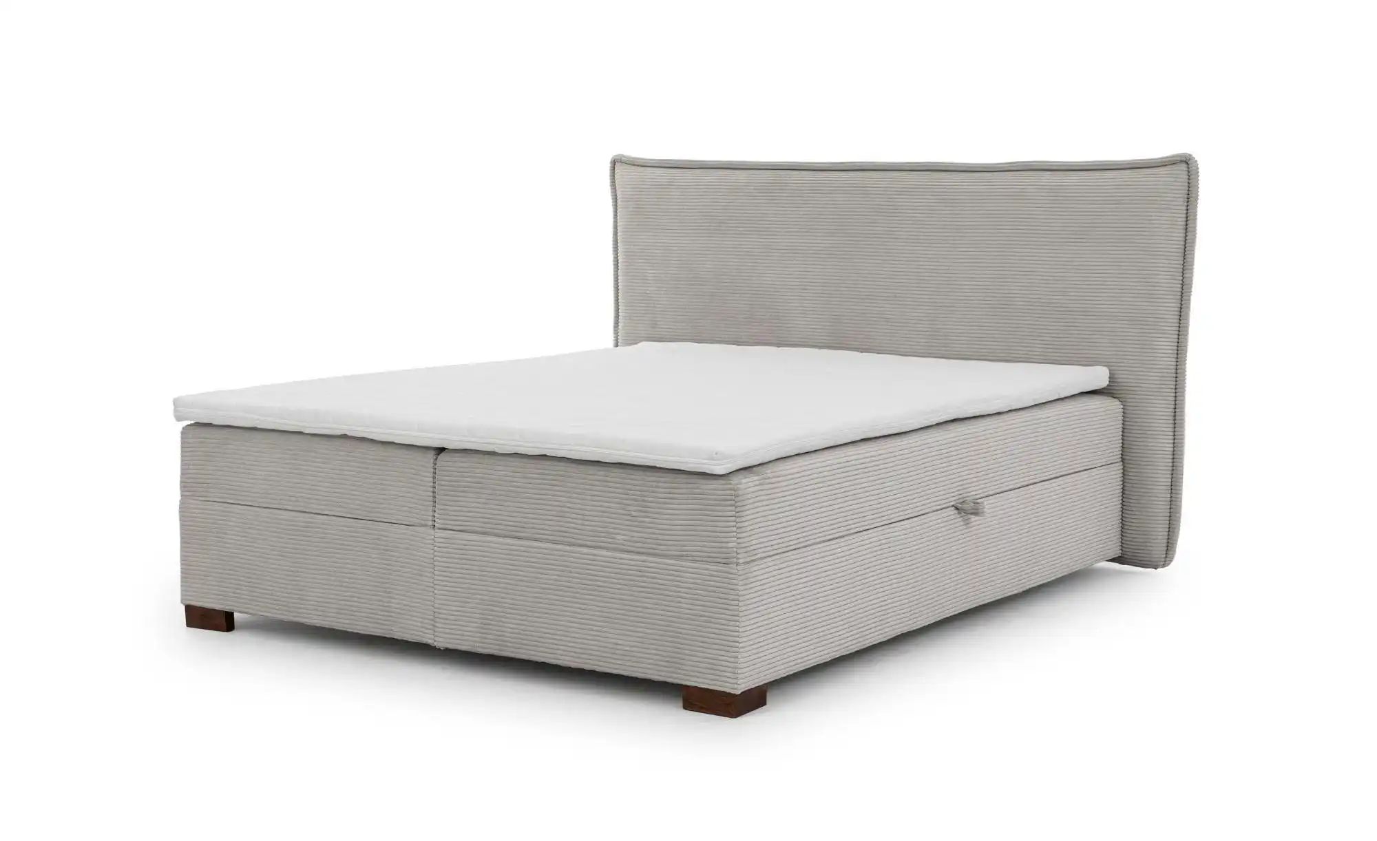 S-STYLE Boxbett mit Bettkasten  Cord  H3 Lovetti  grau  Maße (cm): B: 160 H: 119 | 05907541320343