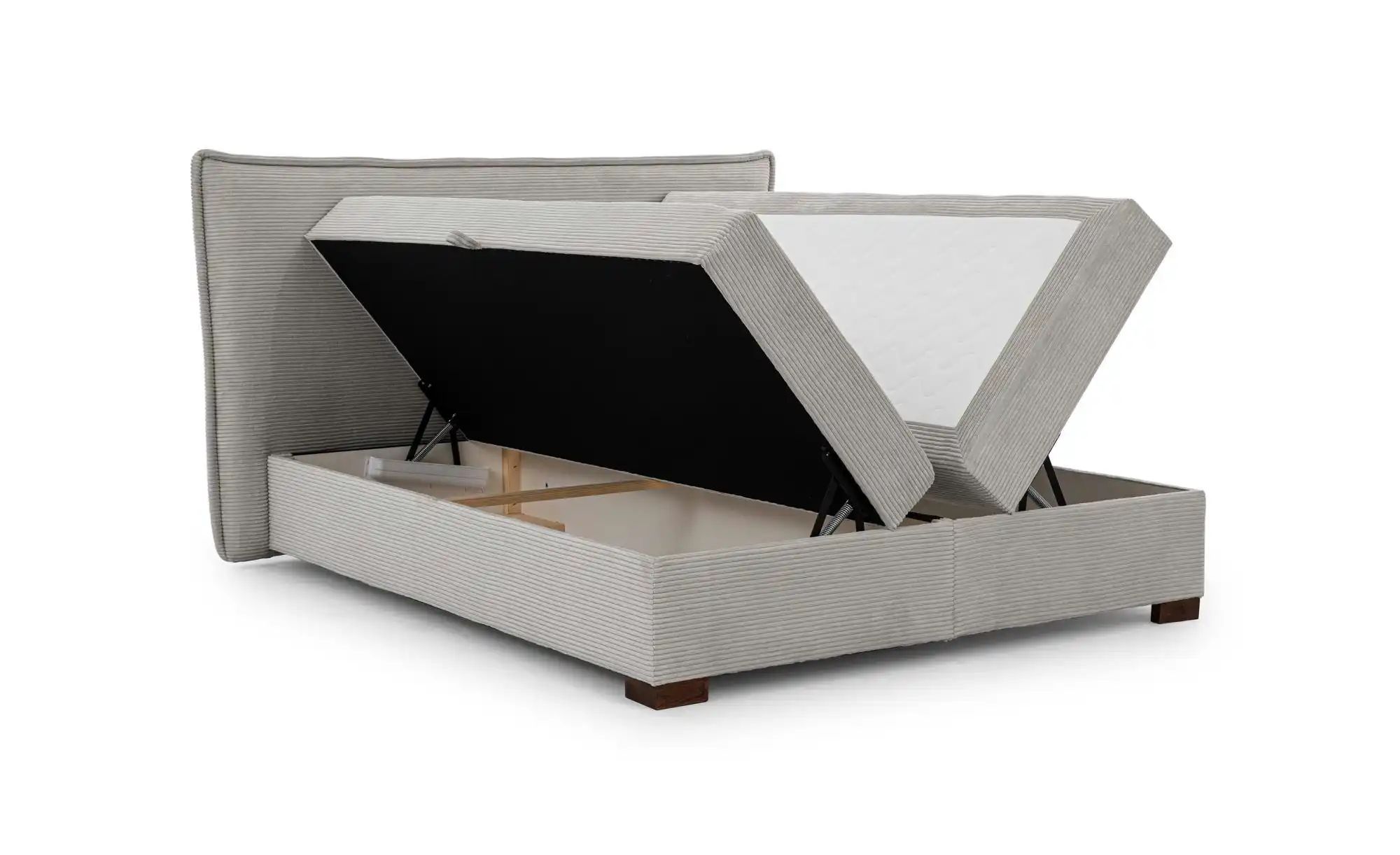 S-STYLE Boxbett mit Bettkasten  Cord  H3 Lovetti ¦ grau ¦ Maße (cm): B: 180 günstig online kaufen