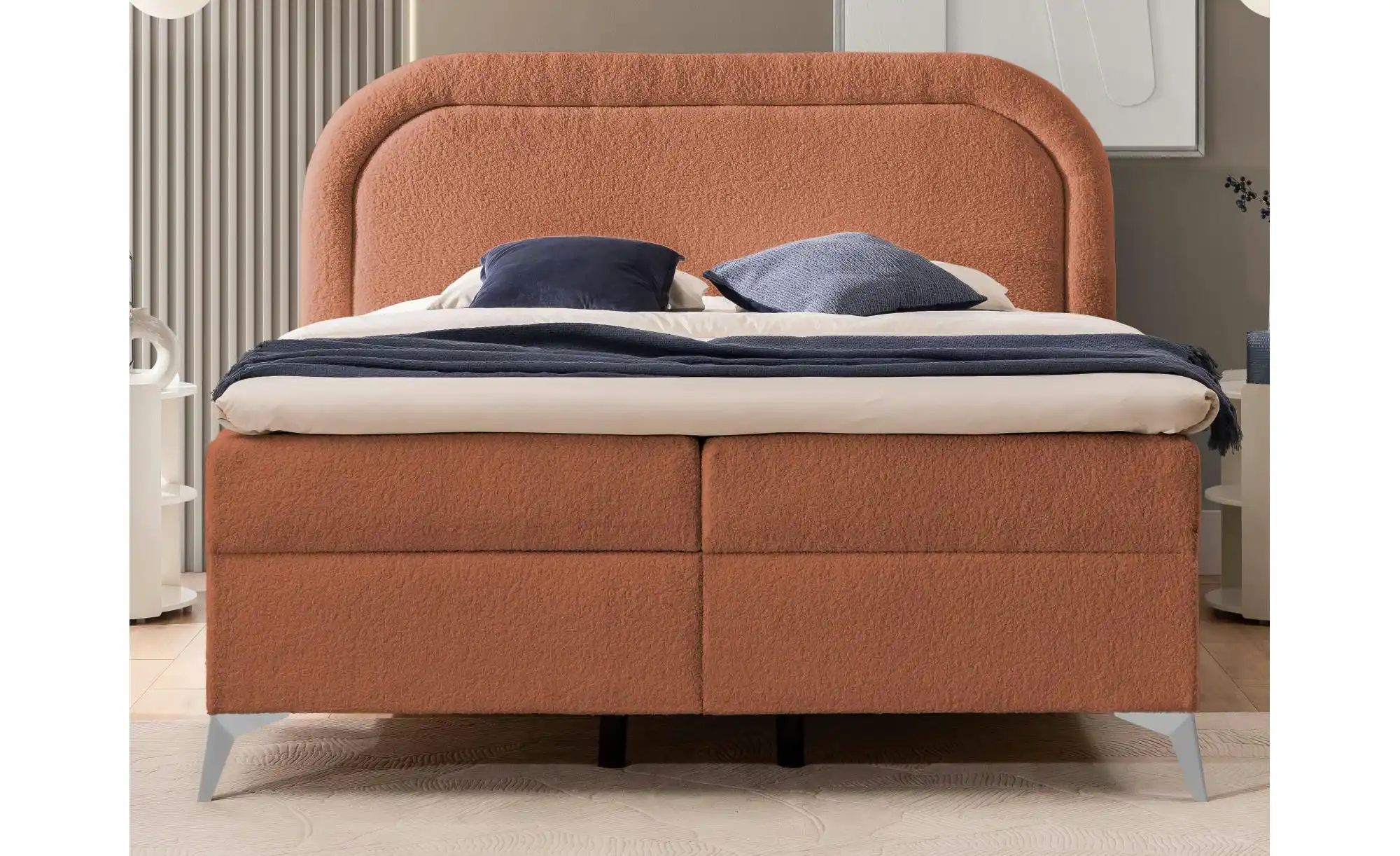 Boxspringbett   ¦ rot ¦ Maße (cm): B: 180 H: 120 Betten > Boxspringbetten - günstig online kaufen