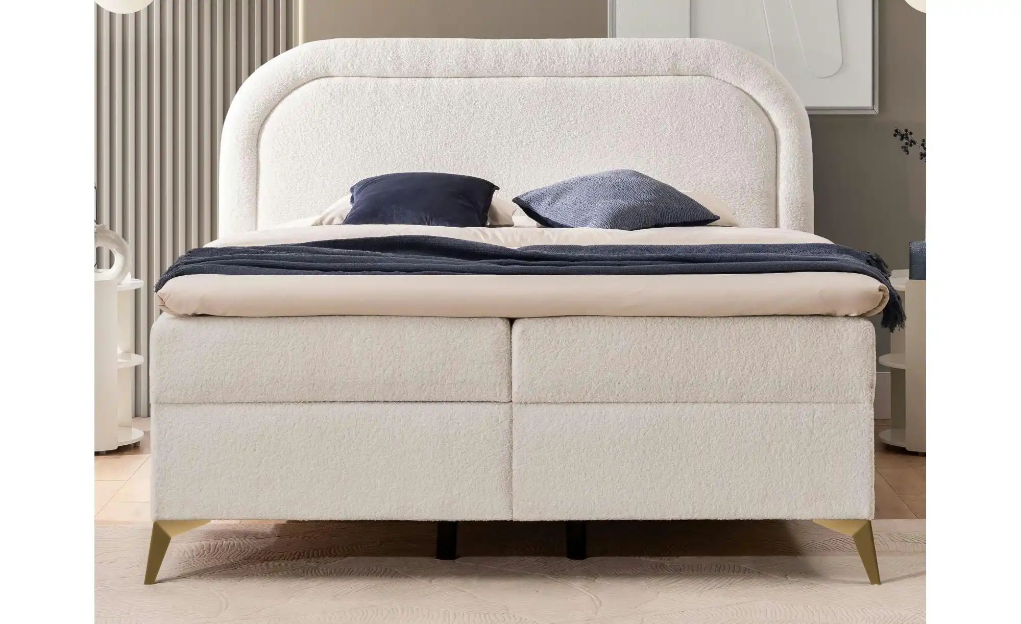 Boxspringbett   ¦ weiß ¦ Maße (cm): B: 160 H: 120 Betten > Boxspringbetten günstig online kaufen