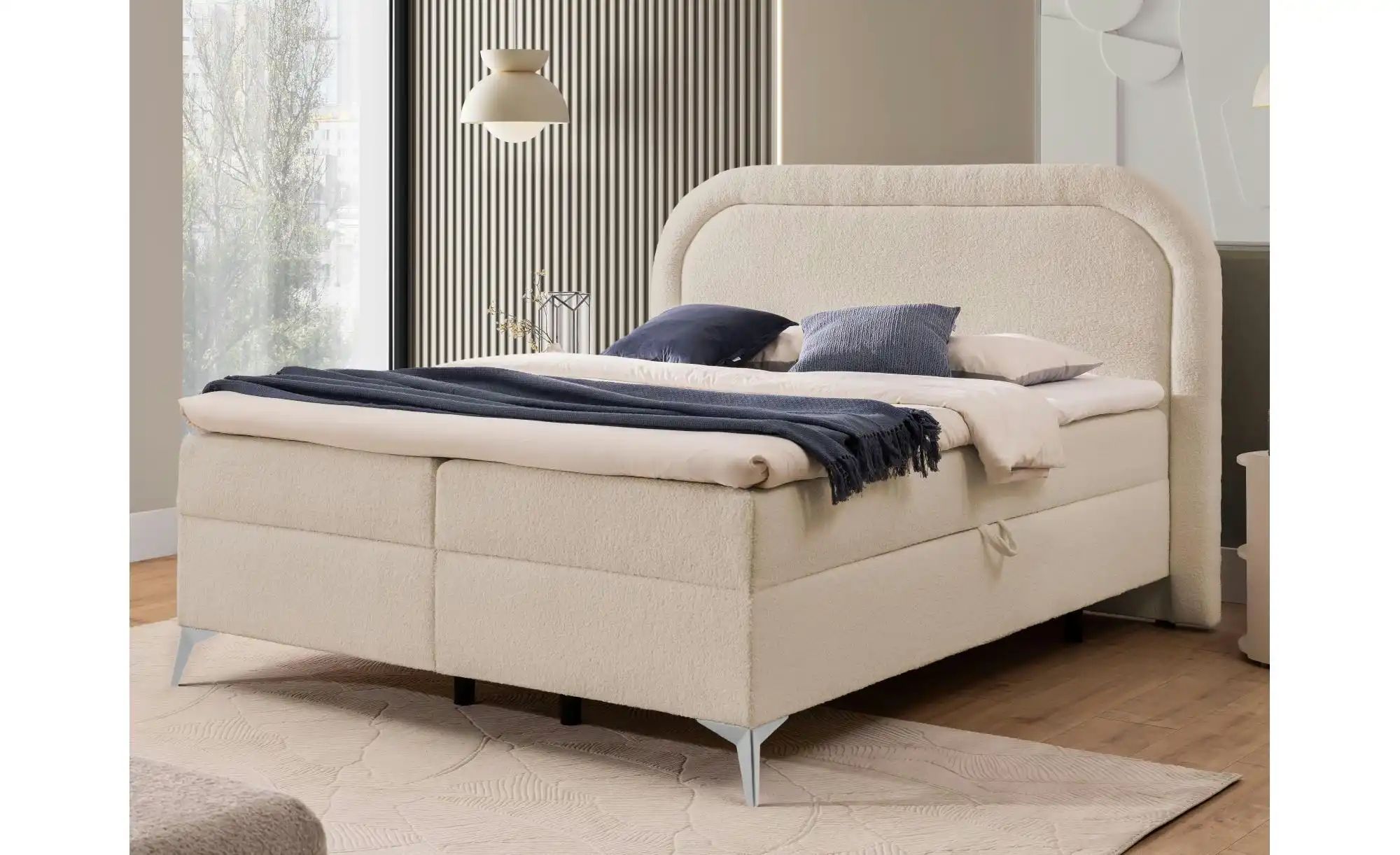 Thumbnail - Boxspringbett ¦ beige ¦ Maße (cm): B: 220 H: 120 Betten > Boxspringbetten - Höffner