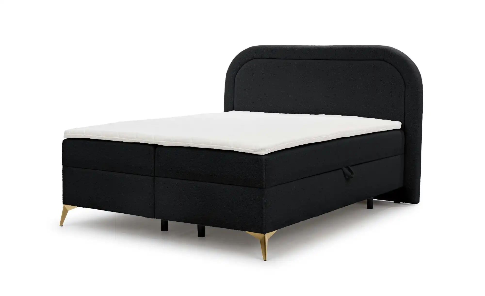 Boxspringbett   ¦ schwarz ¦ Maße (cm): B: 220 H: 120 Betten > Boxspringbett günstig online kaufen