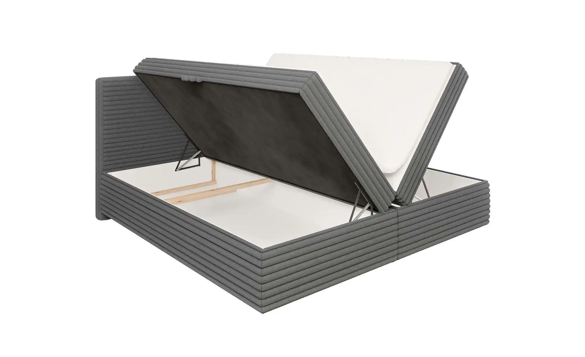 Boxbett mit Stauraum und Topper  H3 Neo ¦ grau ¦ Maße (cm): B: 205 H: 110 B günstig online kaufen