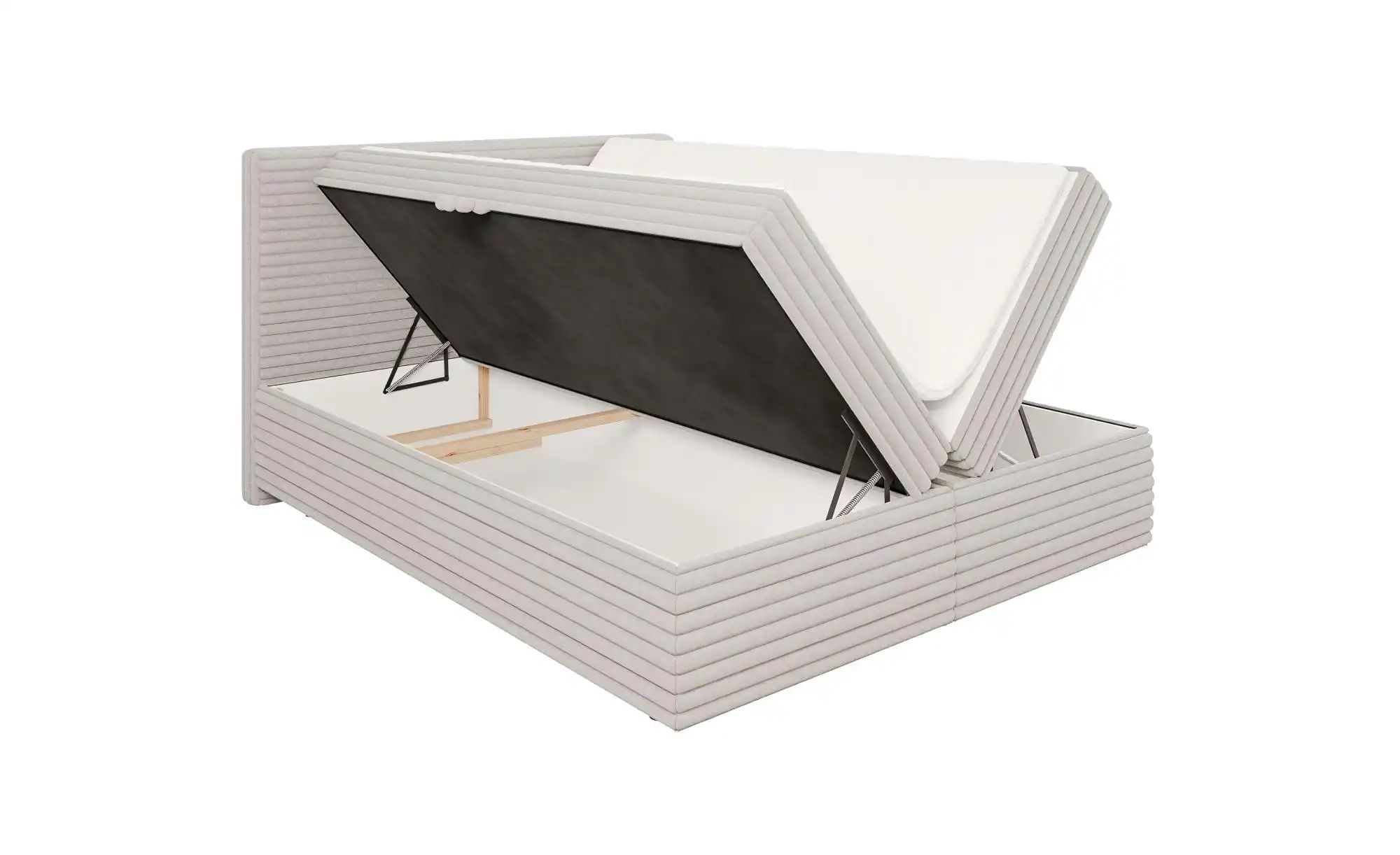 Thumbnail - S-STYLE Boxbett Cord  mit Stauraum und Topper  H3 Neo ¦ grau ¦ Maße (cm): B: 165 H: 110 Betten > Boxspringbetten - Höffn...