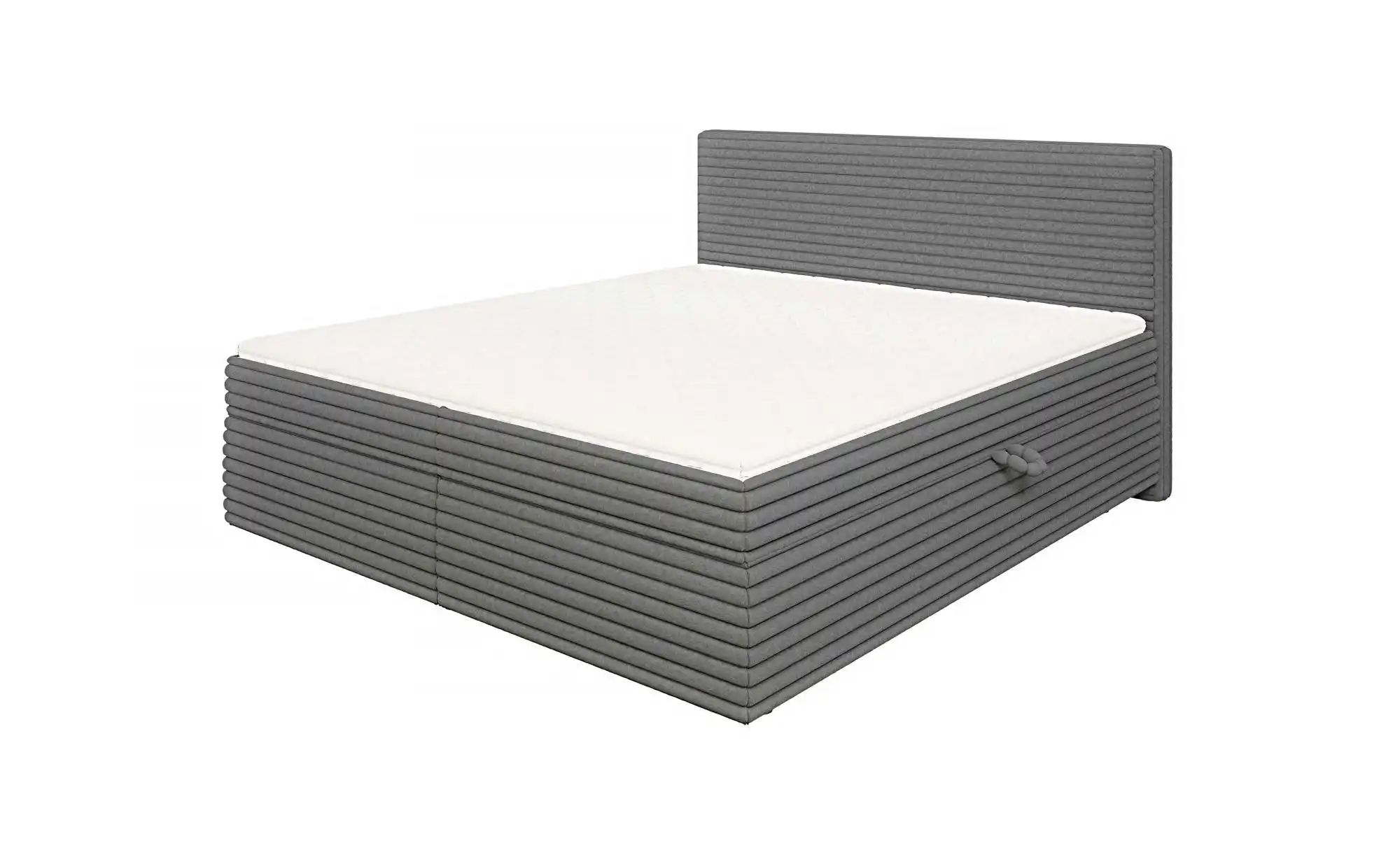 S-STYLE Boxbett Cord  mit Stauraum und Topper  H3 Neo ¦ grau ¦ Maße (cm): B günstig online kaufen