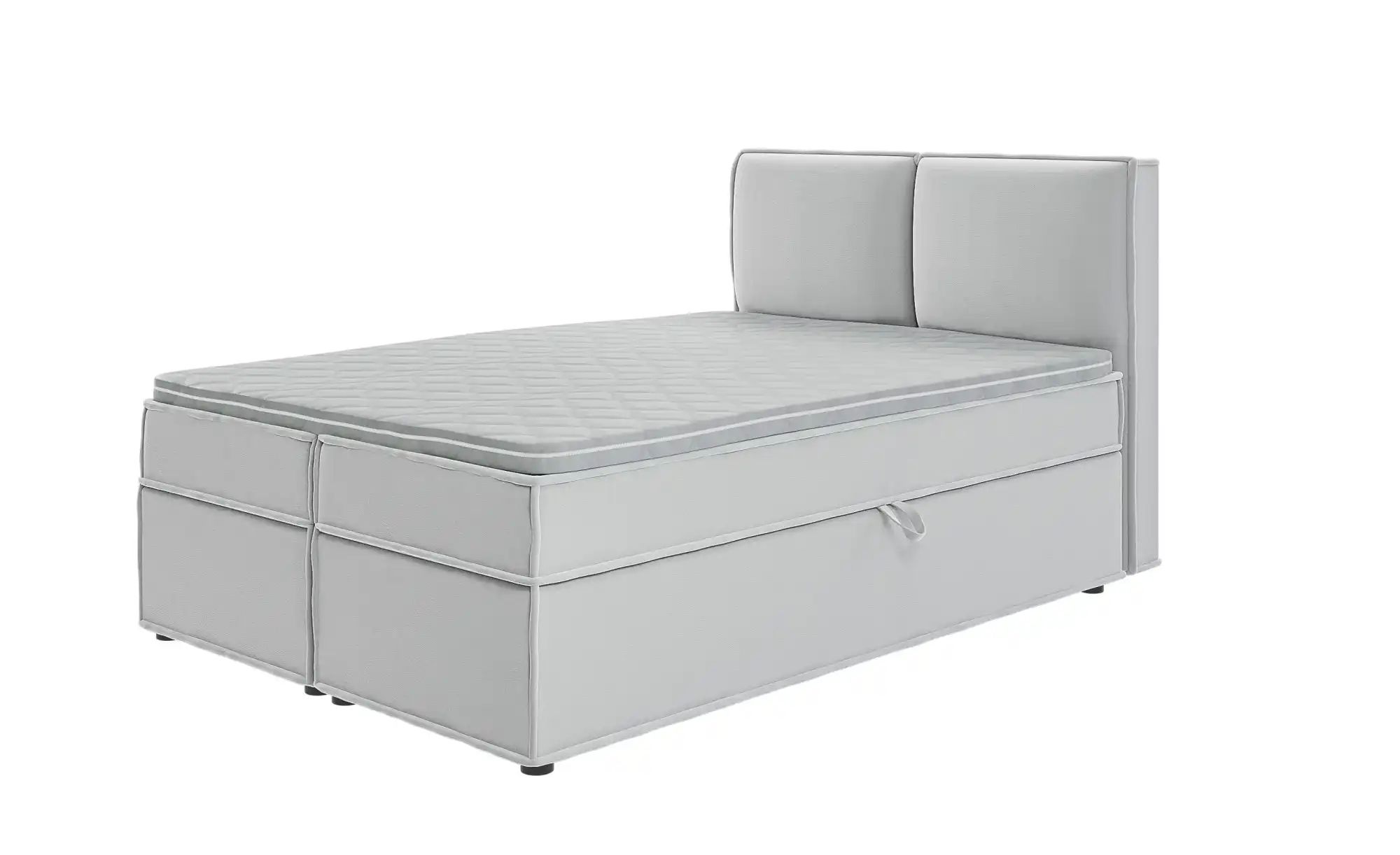 Boxbett mit Stauraum und Topper  H3 Uma ¦ silber ¦ Maße (cm): B: 140 H: 103 günstig online kaufen