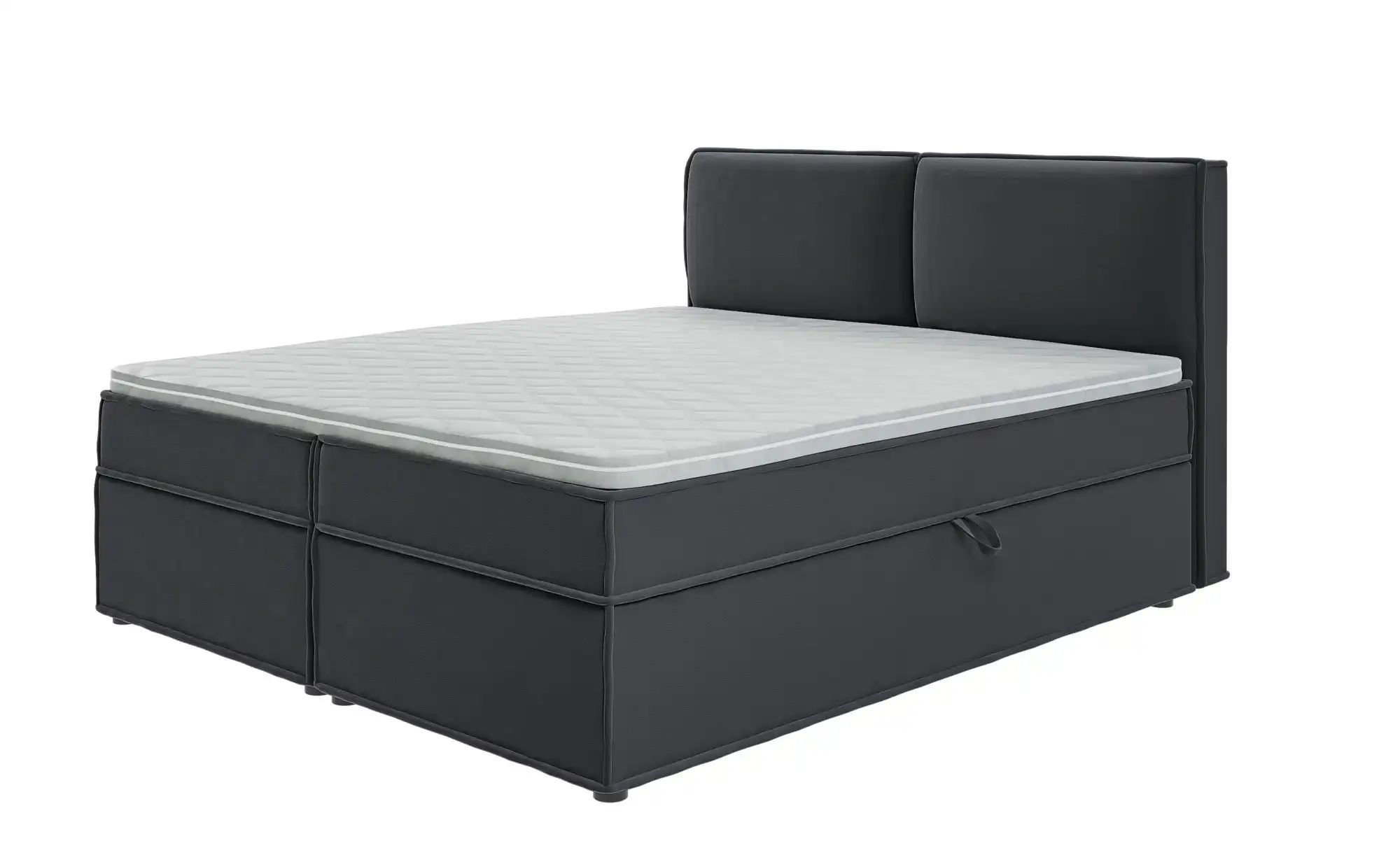 S-STYLE Boxbett mit Stauraum und Topper  H3 Uma ¦ grau ¦ Maße (cm): B: 180 günstig online kaufen