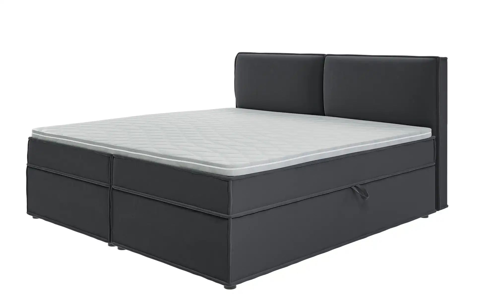 S-STYLE Boxbett mit Stauraum und Topper  H3 Uma ¦ grau ¦ Maße (cm): B: 200 günstig online kaufen