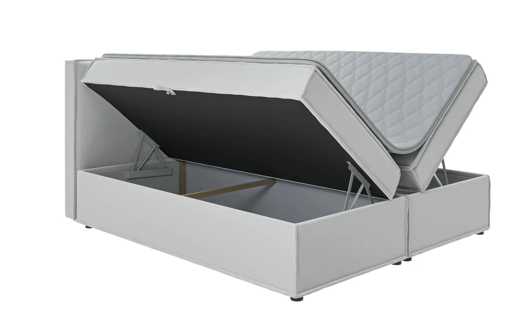 S-STYLE Boxbett mit Stauraum und Topper  H3 Uma ¦ silber ¦ Maße (cm): B: 18 günstig online kaufen