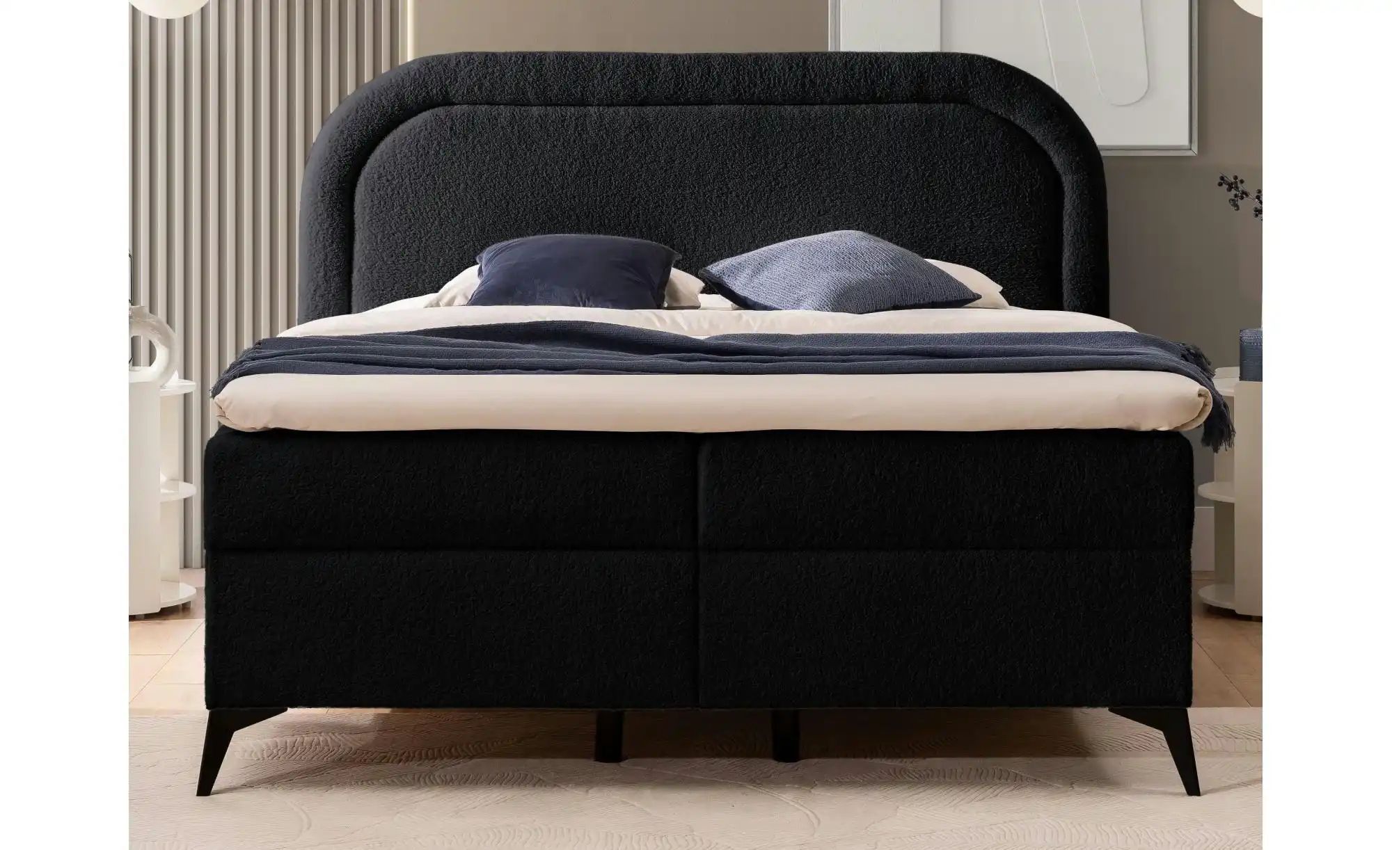 Thumbnail - Boxspringbett ¦ schwarz ¦ Maße (cm): B: 160 H: 120 Betten > Boxspringbetten - Höffner