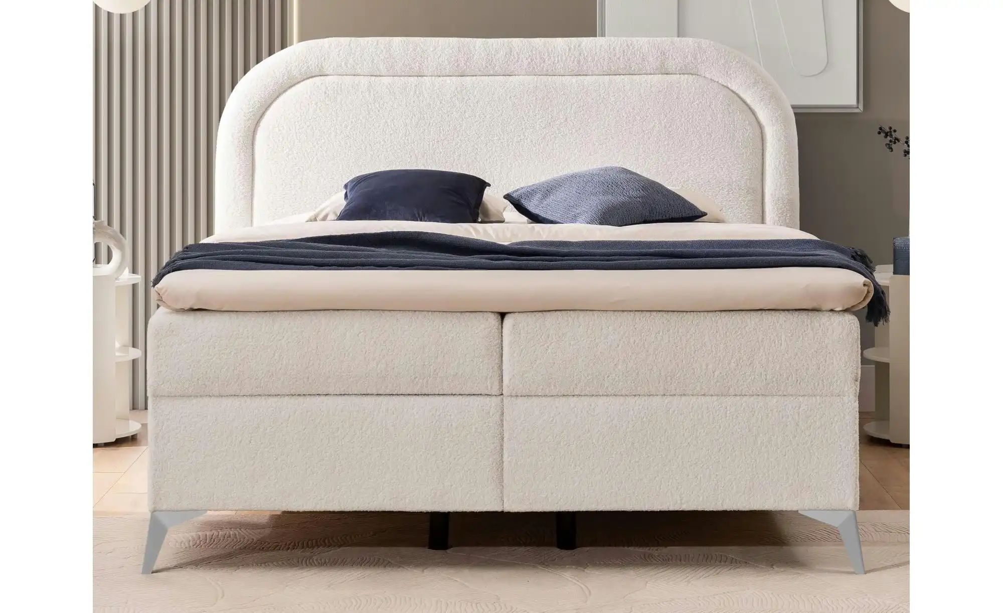 Boxspringbett   ¦ weiß ¦ Maße (cm): B: 160 H: 120 Betten > Boxspringbetten günstig online kaufen