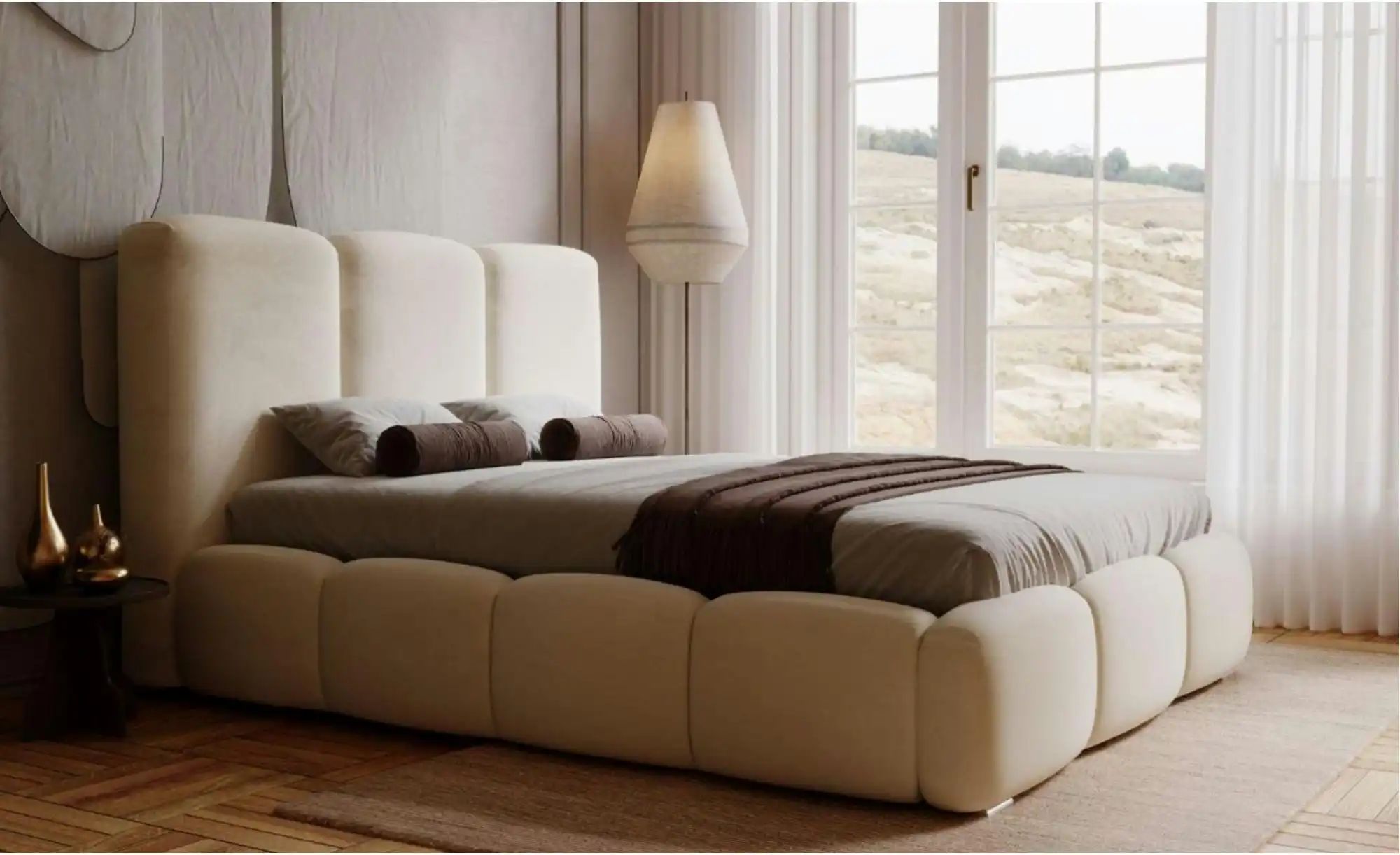 Polsterbett   ¦ beige ¦ Maße (cm): B: 180 H: 105 Betten > Polsterbetten - H günstig online kaufen