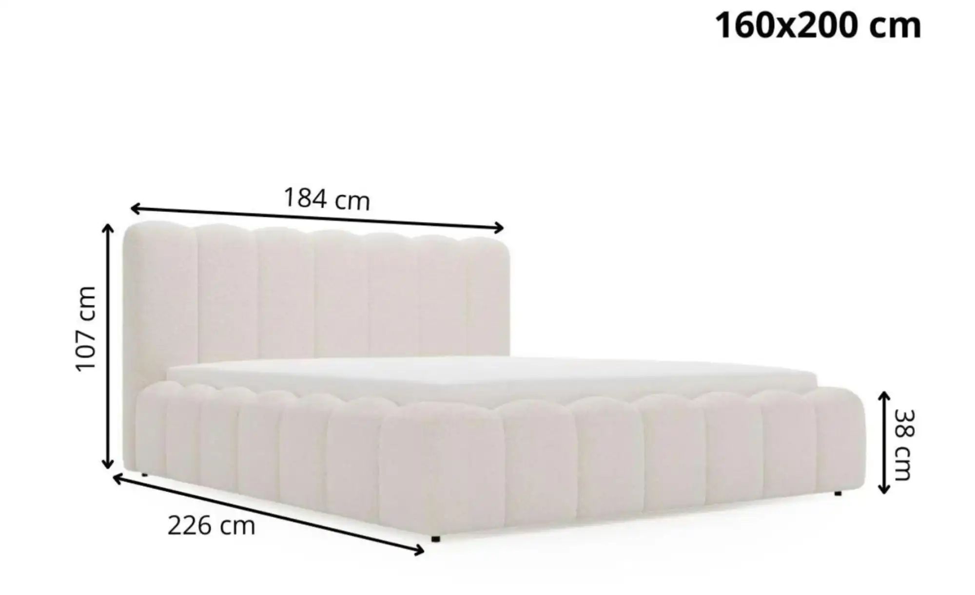 Polsterbett mit Stauraum Smile ¦ braun ¦ Maße (cm): B: 184 H: 107 Betten > günstig online kaufen