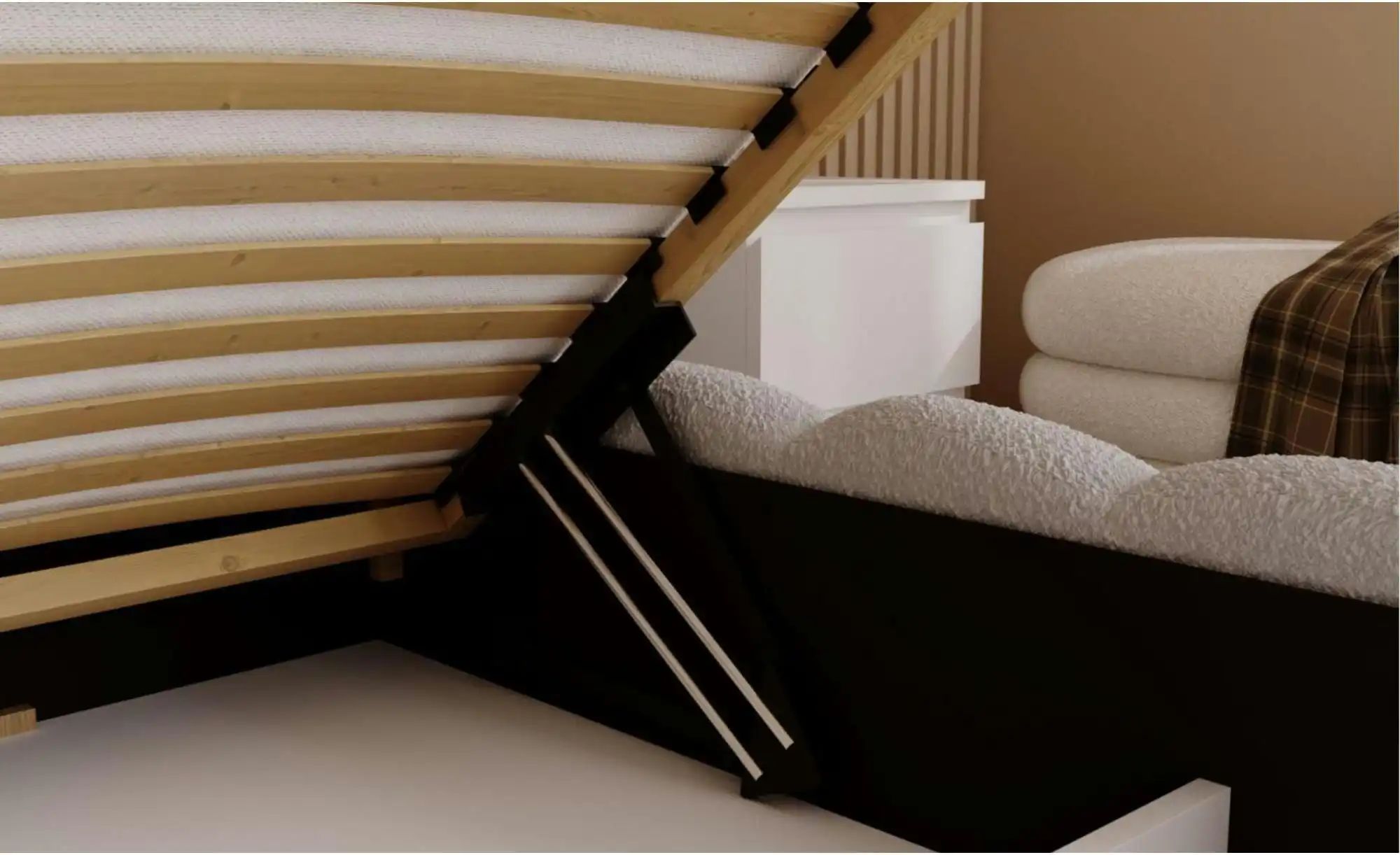 Polsterbett mit Stauraum Smile ¦ grau ¦ Maße (cm): B: 184 H: 107 Betten > P günstig online kaufen