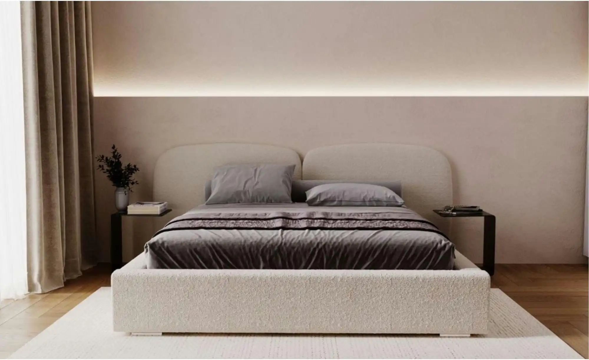 Polsterbett   ¦ beige ¦ Maße (cm): B: 269 H: 106 Betten > Polsterbetten - H günstig online kaufen