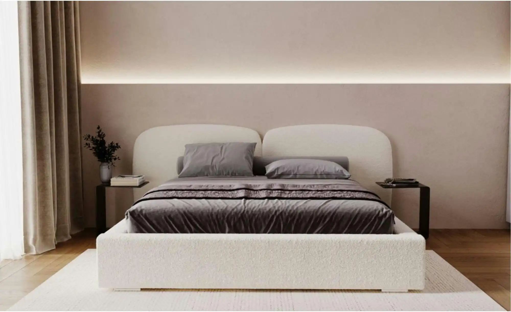 Polsterbett   ¦ creme ¦ Maße (cm): B: 249 H: 106 Betten > Polsterbetten - H günstig online kaufen