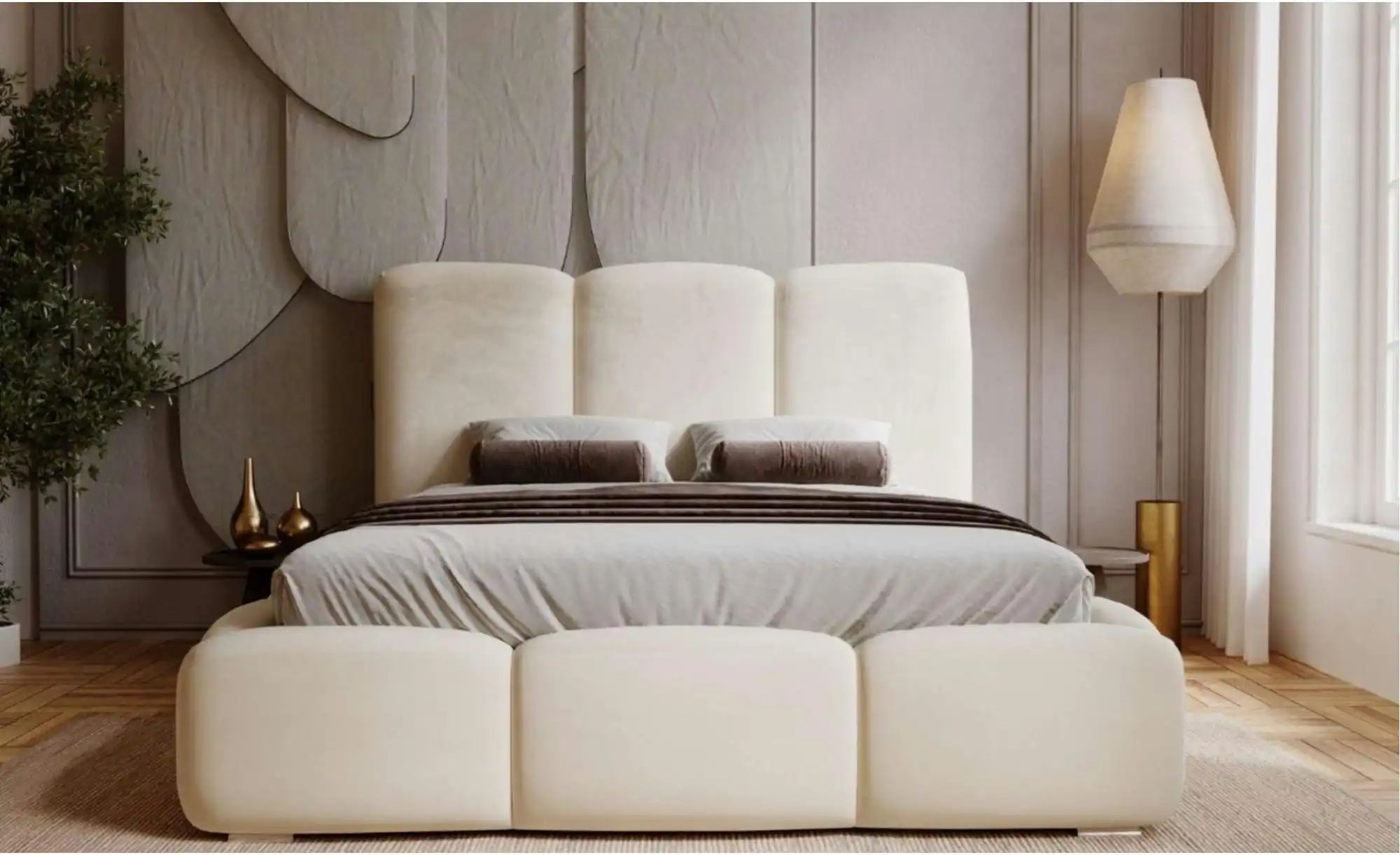 Polsterbett   ¦ beige ¦ Maße (cm): B: 220 H: 105 Betten > Polsterbetten - H günstig online kaufen