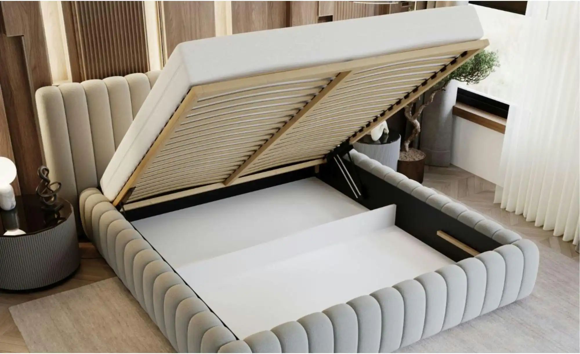 Thumbnail - Polsterbett   ¦ grau ¦ Maße (cm): B: 252 H: 105 Betten > Polsterbetten - Höffner