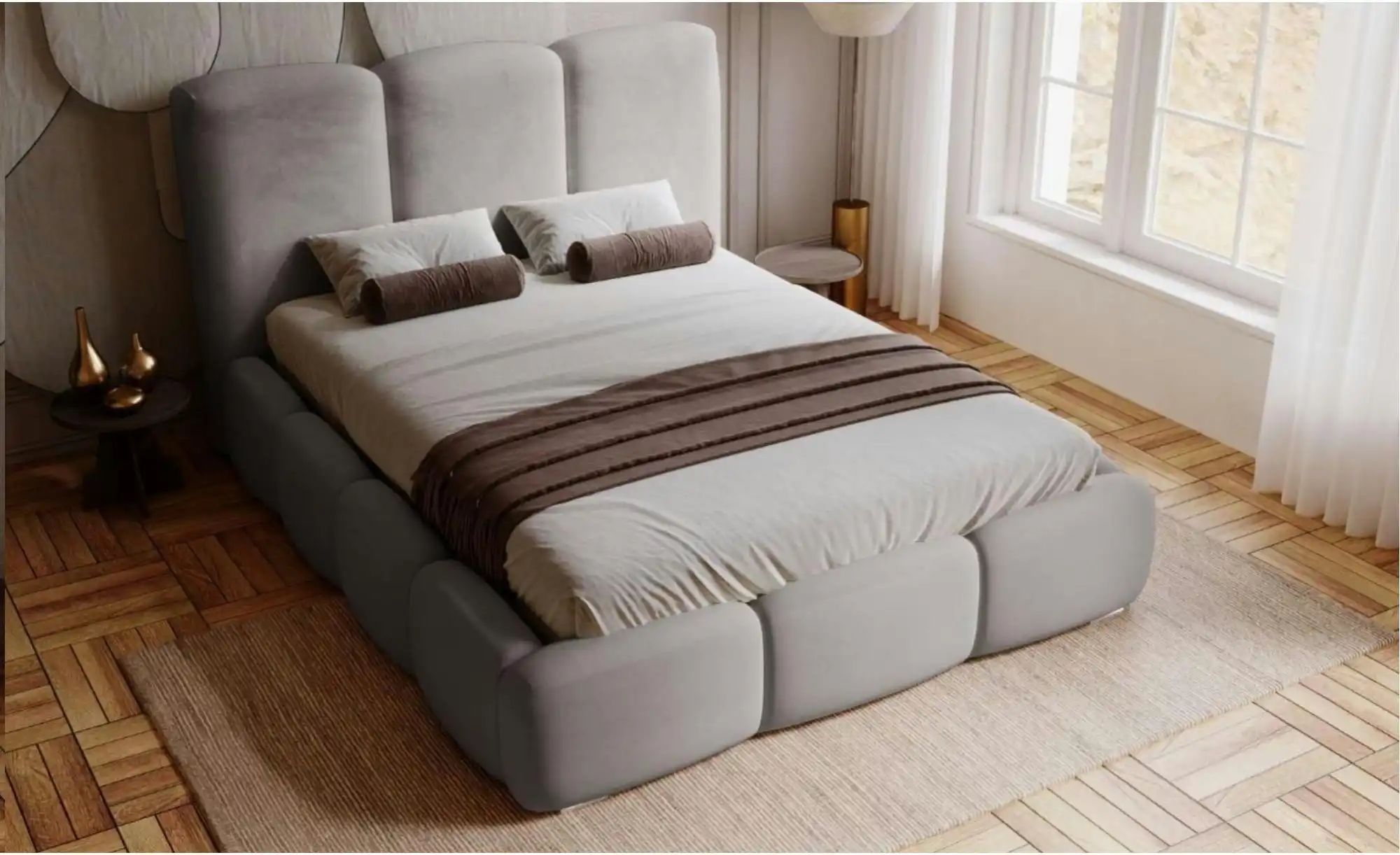 Polsterbett   ¦ grau ¦ Maße (cm): B: 180 H: 105 Betten > Polsterbetten - Hö günstig online kaufen