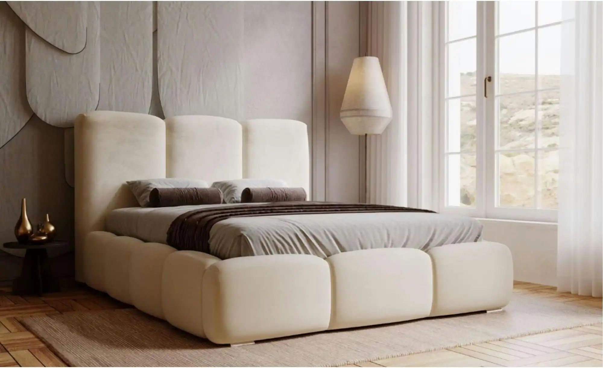 Polsterbett   ¦ beige ¦ Maße (cm): B: 200 H: 105 Betten > Polsterbetten - H günstig online kaufen