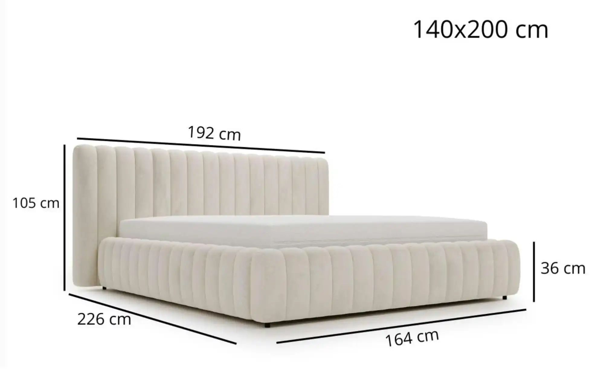 Thumbnail - Polsterbett   ¦ braun ¦ Maße (cm): B: 192 H: 105 Betten > Polsterbetten - Höffner