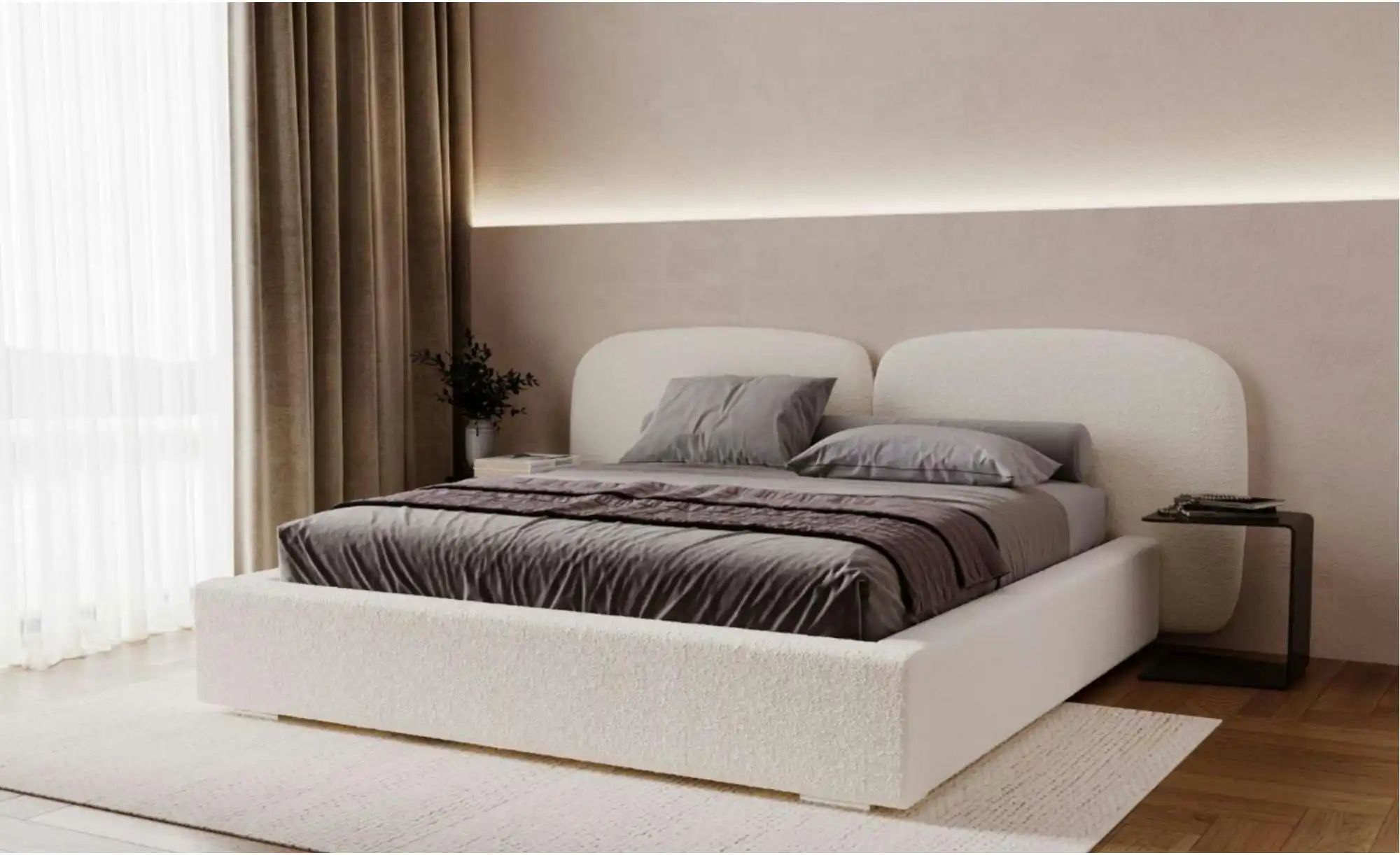 Polsterbett   ¦ creme ¦ Maße (cm): B: 269 H: 106 Betten > Polsterbetten - H günstig online kaufen