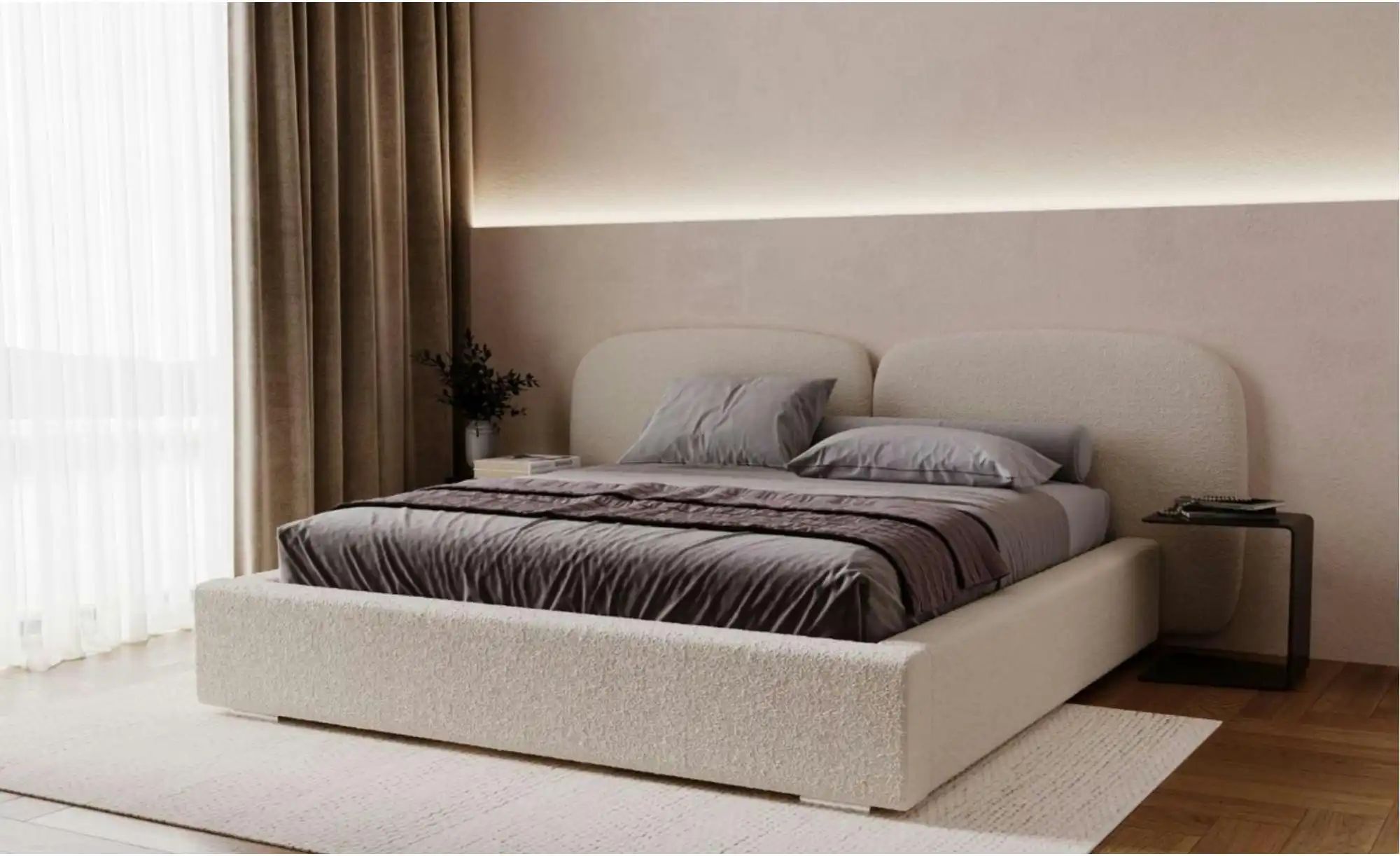 Polsterbett   ¦ beige ¦ Maße (cm): B: 209 H: 106 Betten > Polsterbetten - H günstig online kaufen