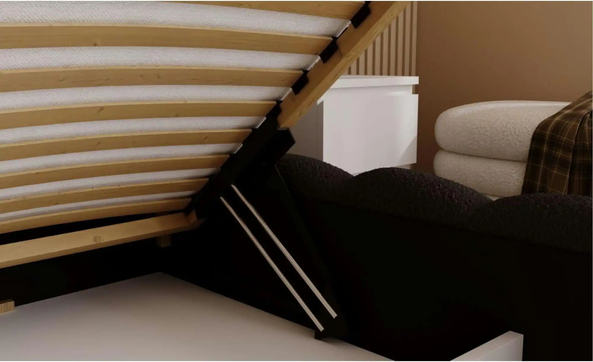 Polsterbett mit Stauraum Smile ¦ schwarz ¦ Maße (cm): B: 224 H: 107 Betten günstig online kaufen