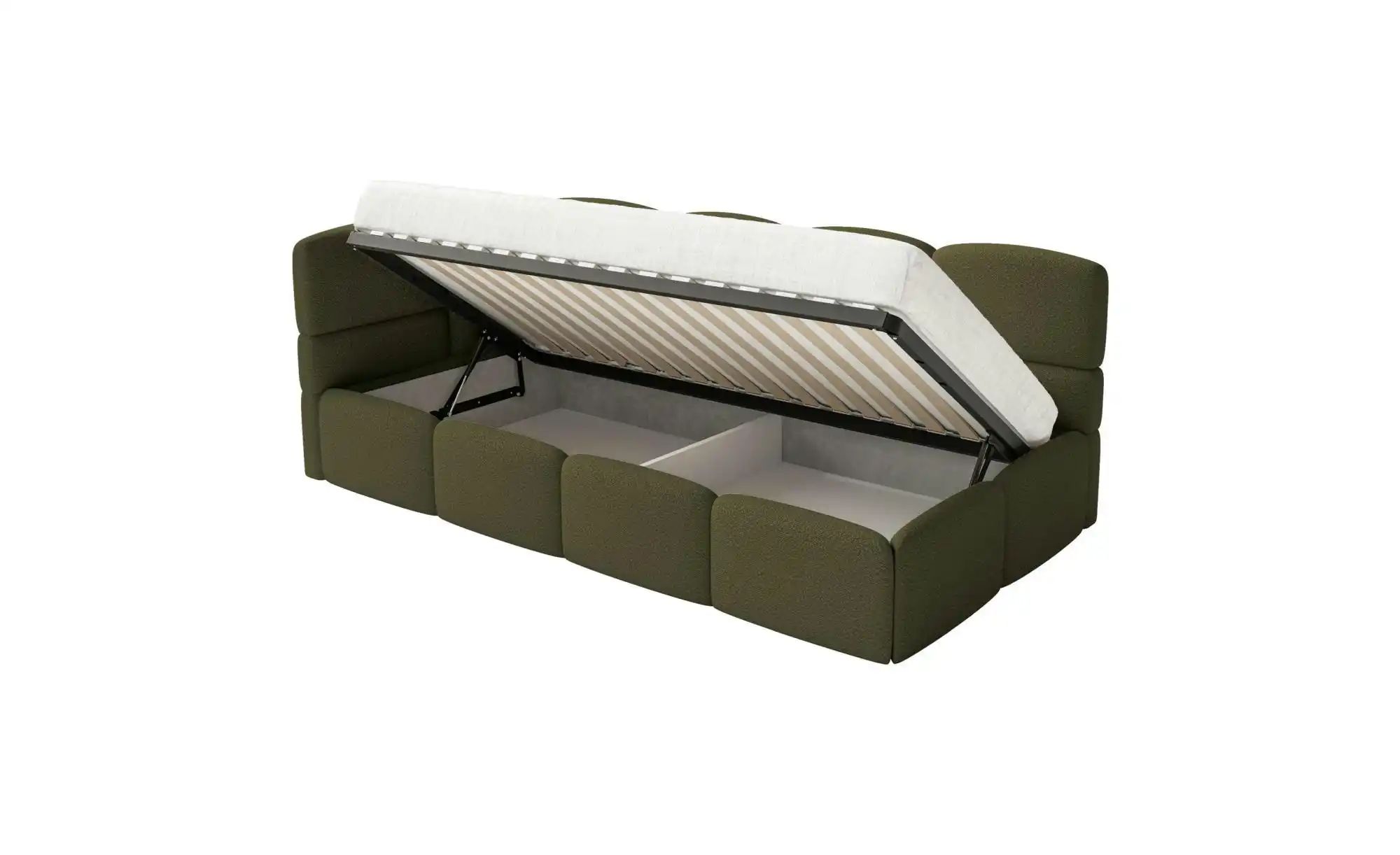 Thumbnail - Selsey Polsterliege mit Bettkasten Cloudy ¦ grün ¦ Maße (cm): B: 220 H: 88 Kindermöbel > Kinderbetten - Höffner