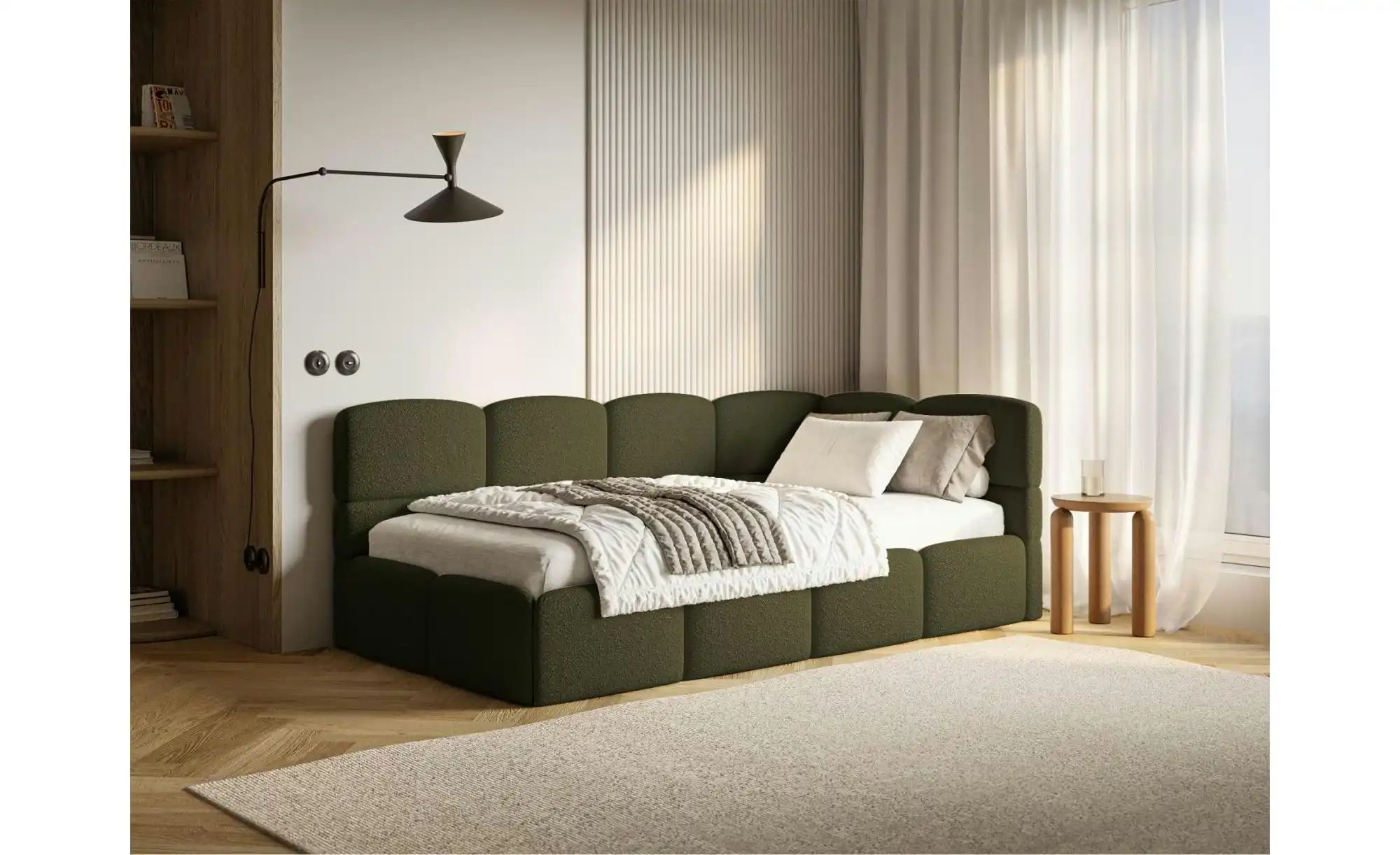 Thumbnail - Selsey Polsterliege mit Bettkasten Cloudy ¦ grün ¦ Maße (cm): B: 220 H: 88 Kindermöbel > Kinderbetten - Höffner