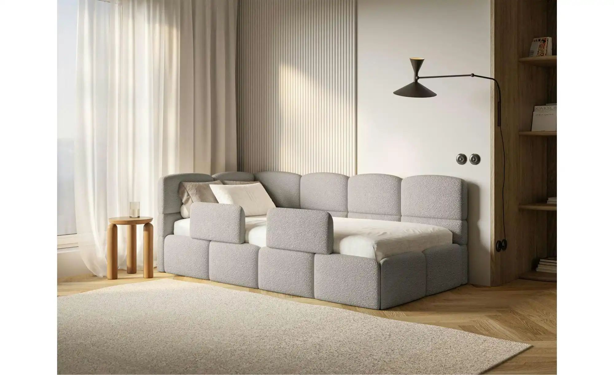 Thumbnail - Selsey Polsterliege mit Matratze und Rausfallschutz Cloudy ¦ beige ¦ Maße (cm): B: 220 H: 88 Kindermöbel > Kinderbetten ...