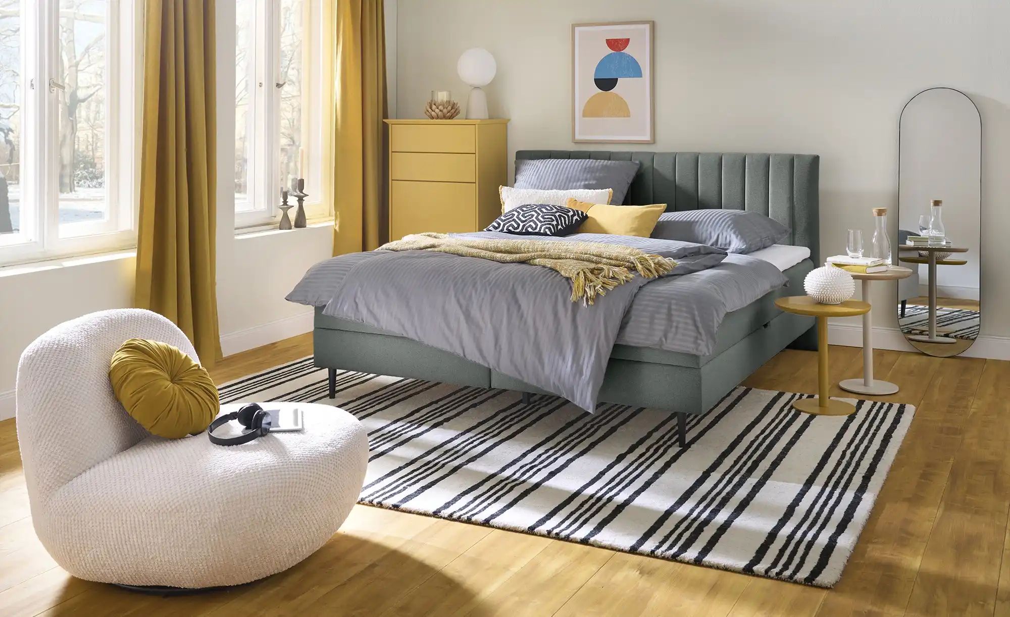 switch Polsterbett mit Bettkasten Tango ¦ grau ¦ Maße (cm): B: 146 H: 105 B günstig online kaufen