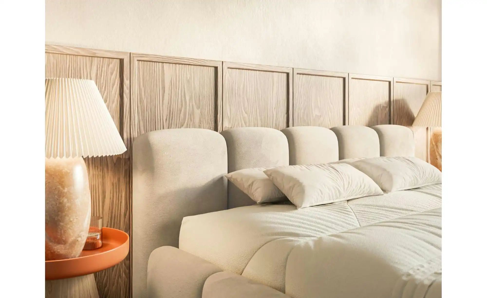 Selsey Polsterbett mit Bettkasten Cloudy Low ¦ beige ¦ Maße (cm): B: 220 H: günstig online kaufen