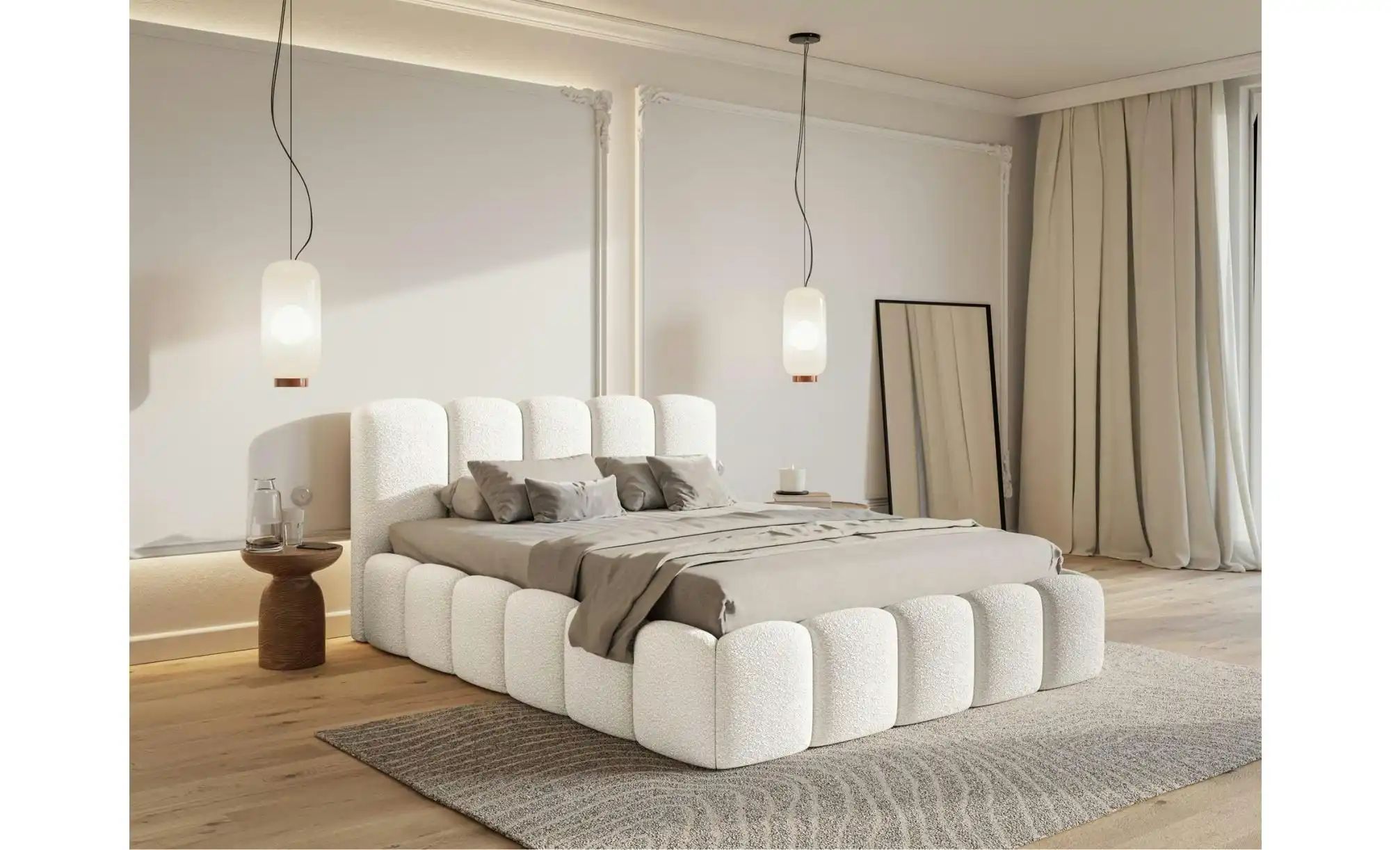 Selsey Polsterbett mit Bettkasten Cloudy II ¦ creme ¦ Maße (cm): B: 187 H: günstig online kaufen